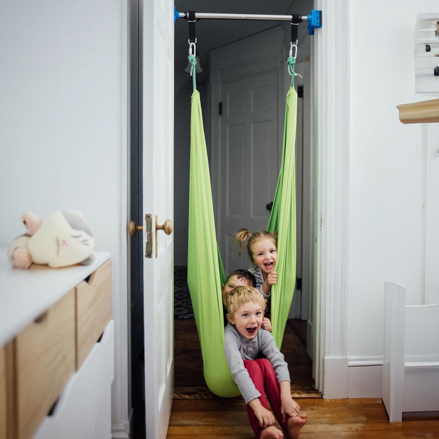 Playzone-fit Kidtrix Deluxe Doorway Swing Kit — 3-in-1 Indoor Swing for Kids (Up to 150 lbs)
