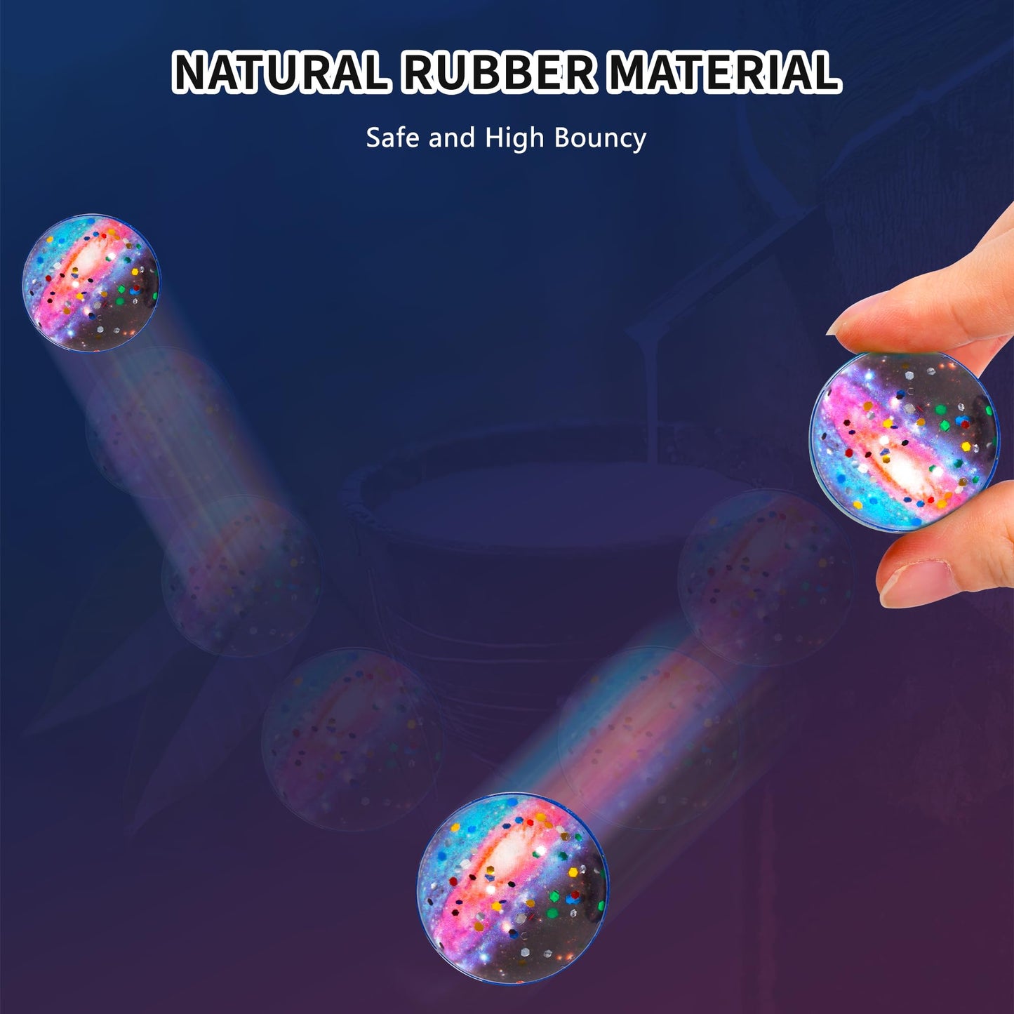 Pllieay 20Pcs Space Bouncy Balls – Galaxy Design Party Favors (32mm)