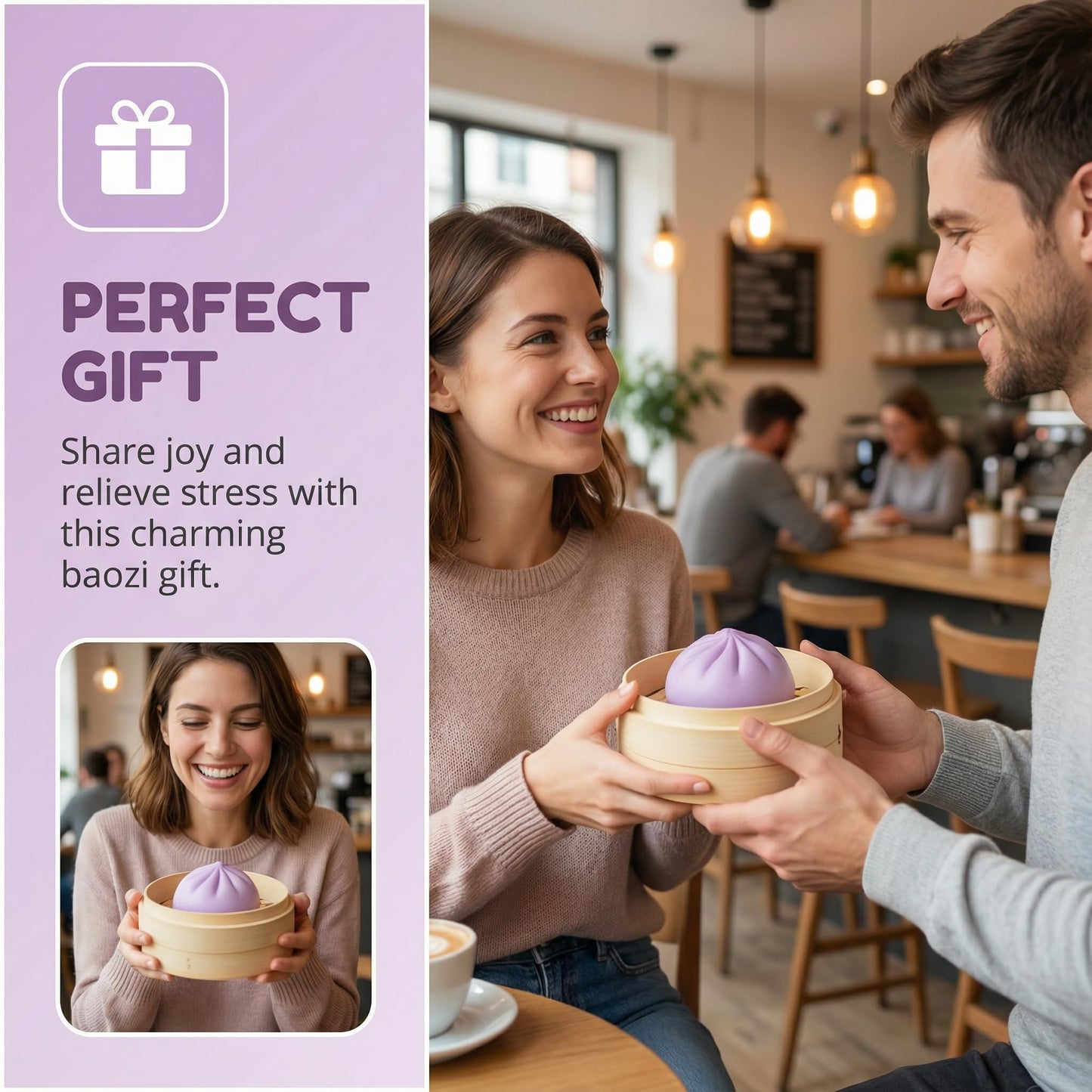 Plman 2PCS Squishy Dumpling Mystery Dumplings – Stress Relief Toy for Adults | Large Squeeze Dough Ball