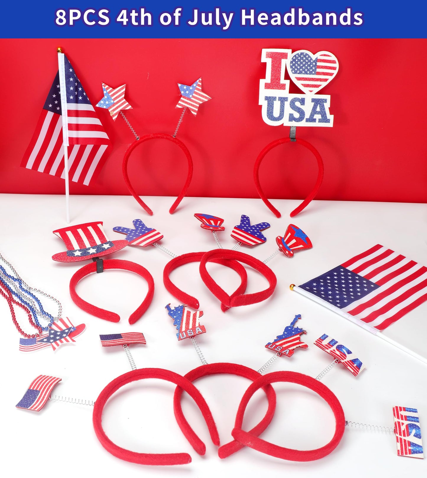 PLOUGVI 188PCS 4th of July Accessories Set | Patriotic Party Favors & Decorations