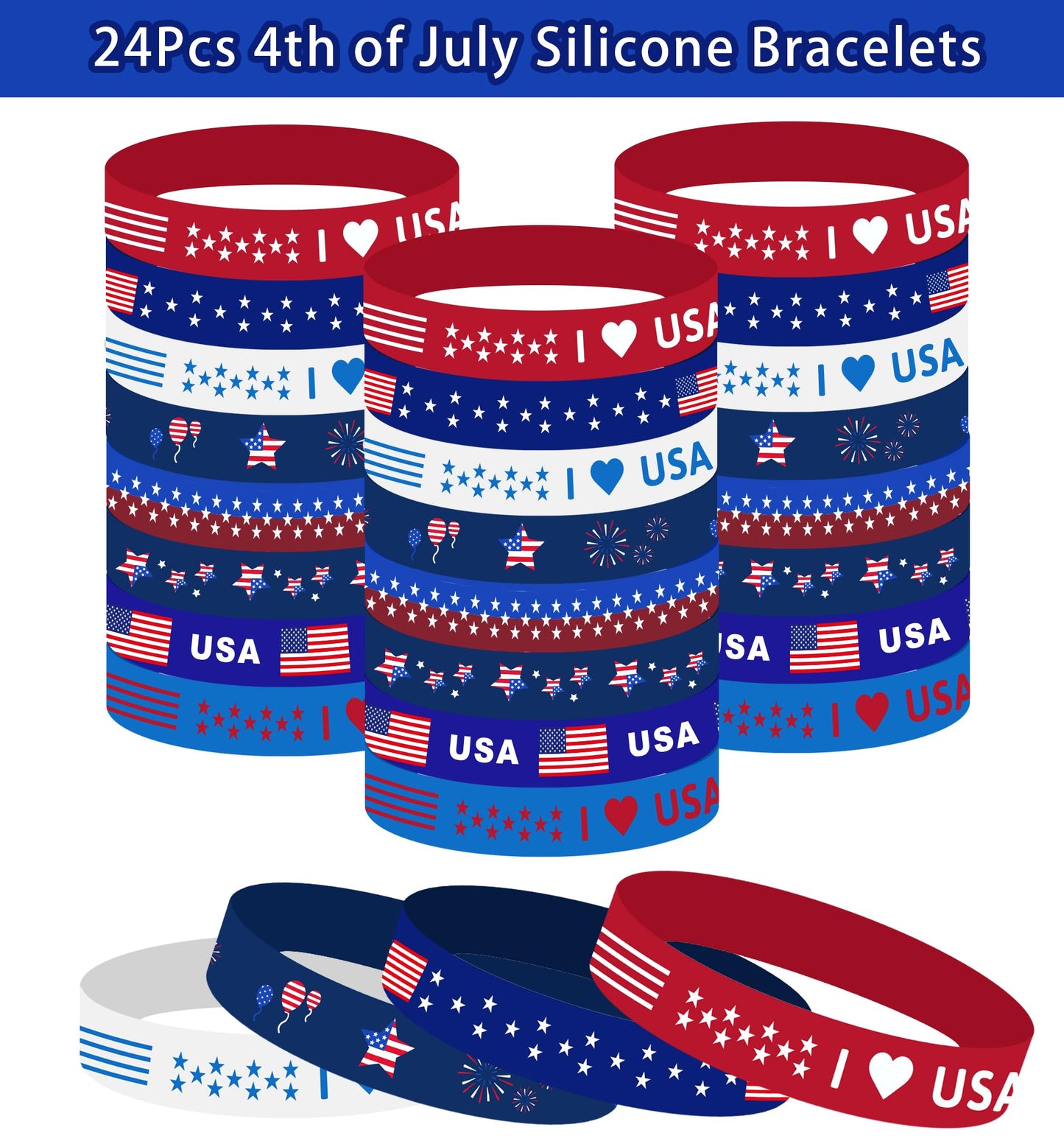 PLOUGVI 188PCS 4th of July Accessories Set | Patriotic Party Favors & Decorations