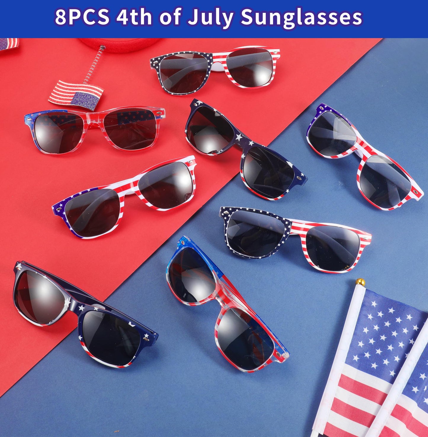 PLOUGVI 188PCS 4th of July Accessories Set | Patriotic Party Favors & Decorations