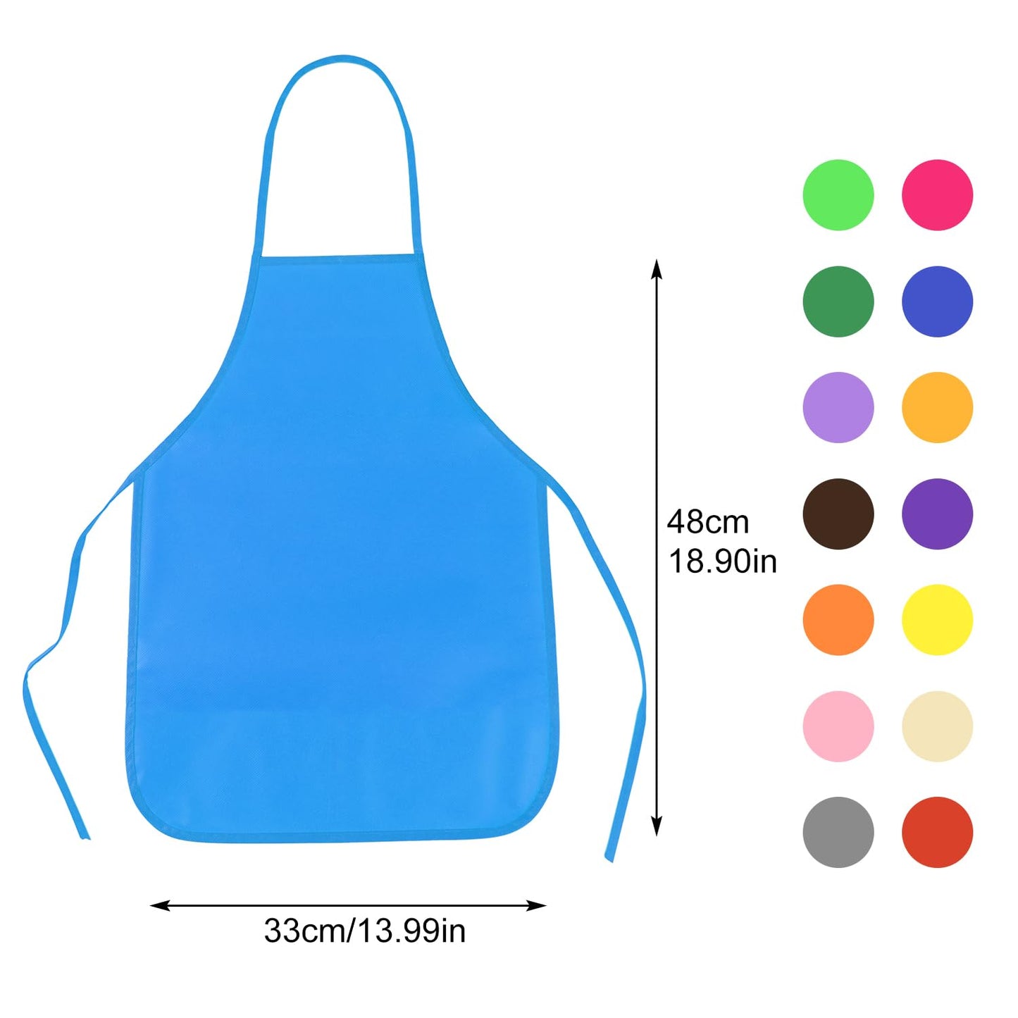 PLULON 8 Pcs Kids Apron Set – Painting & Craft Aprons, Non-Toxic, 13x19