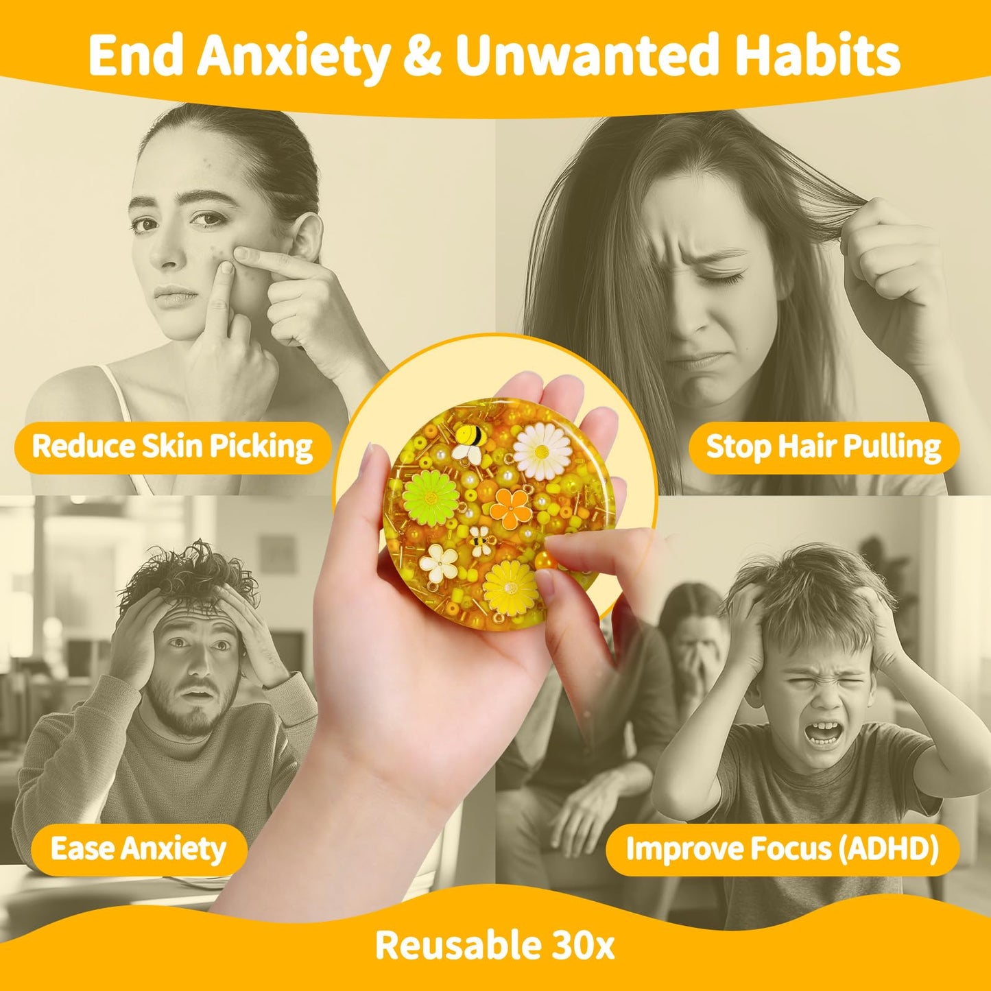 PLUMIA Reusable Picking Fidget Pad – Remeltable Sensory Fidget Toy
