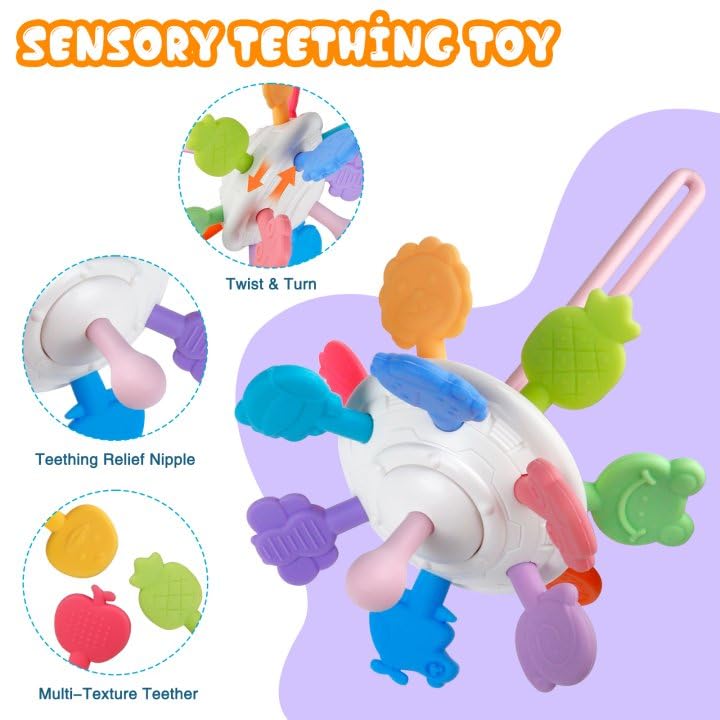Plunack 4-in-1 Montessori Baby Toys | Soft Stacking Blocks & Teether