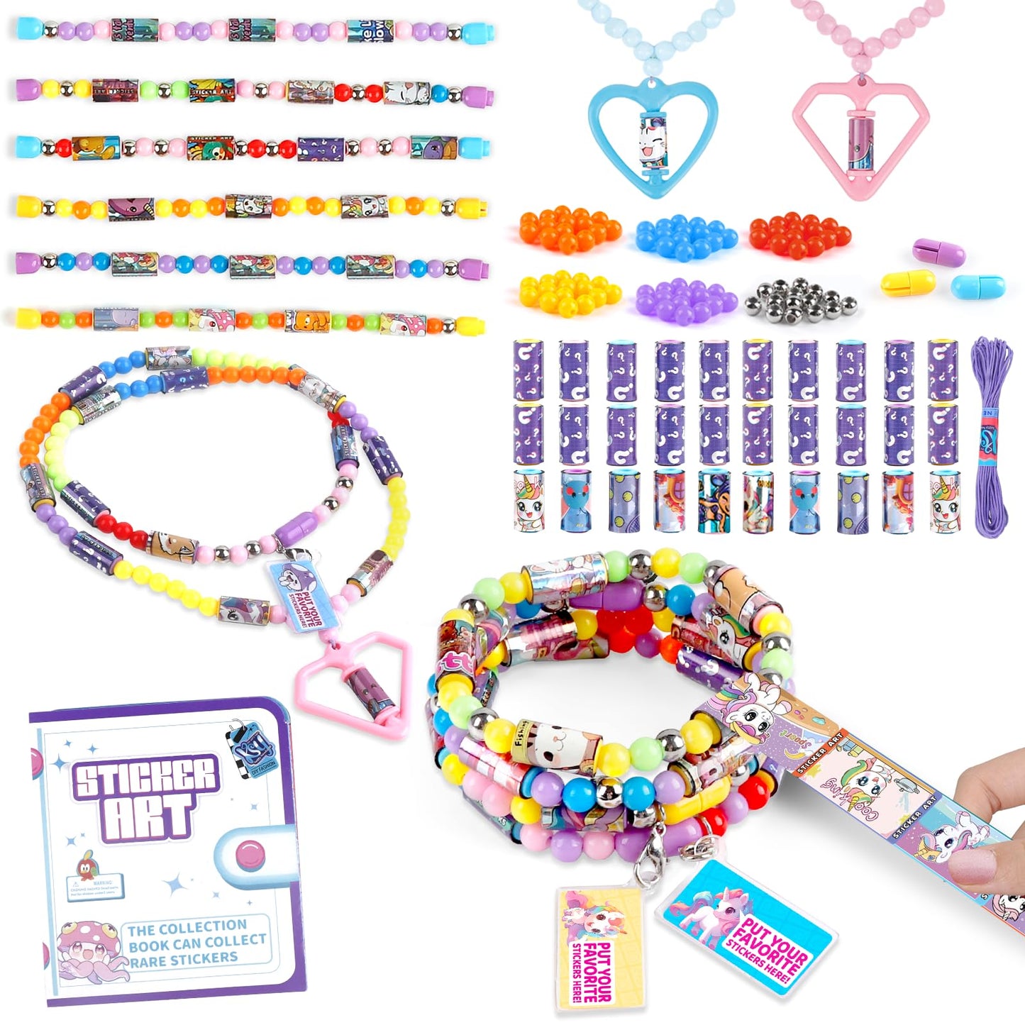 Plunack DIY Jewelry Kit for Kids – Bracelets & Beads (320 Pcs)
