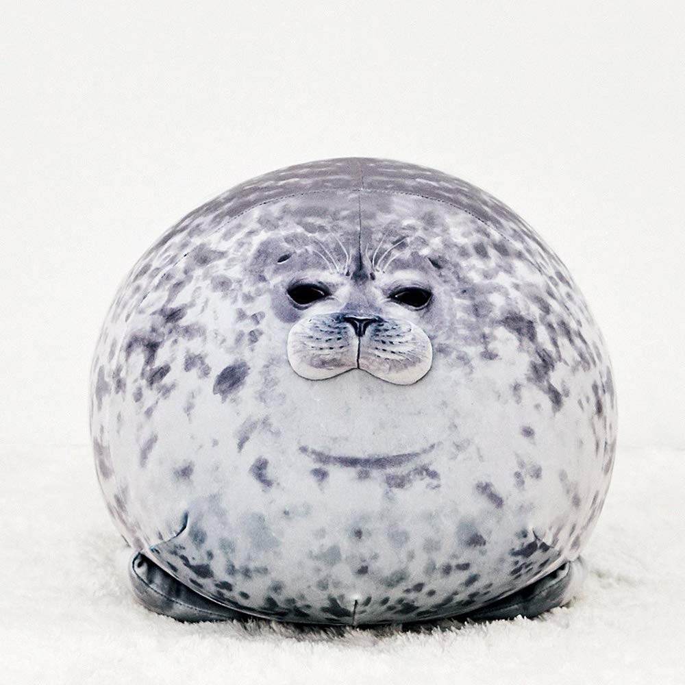 Plupiapio Seal Pillow – Chubby Seal Plush Toy, Soft Realistic Plush (Medium 17.6 in)