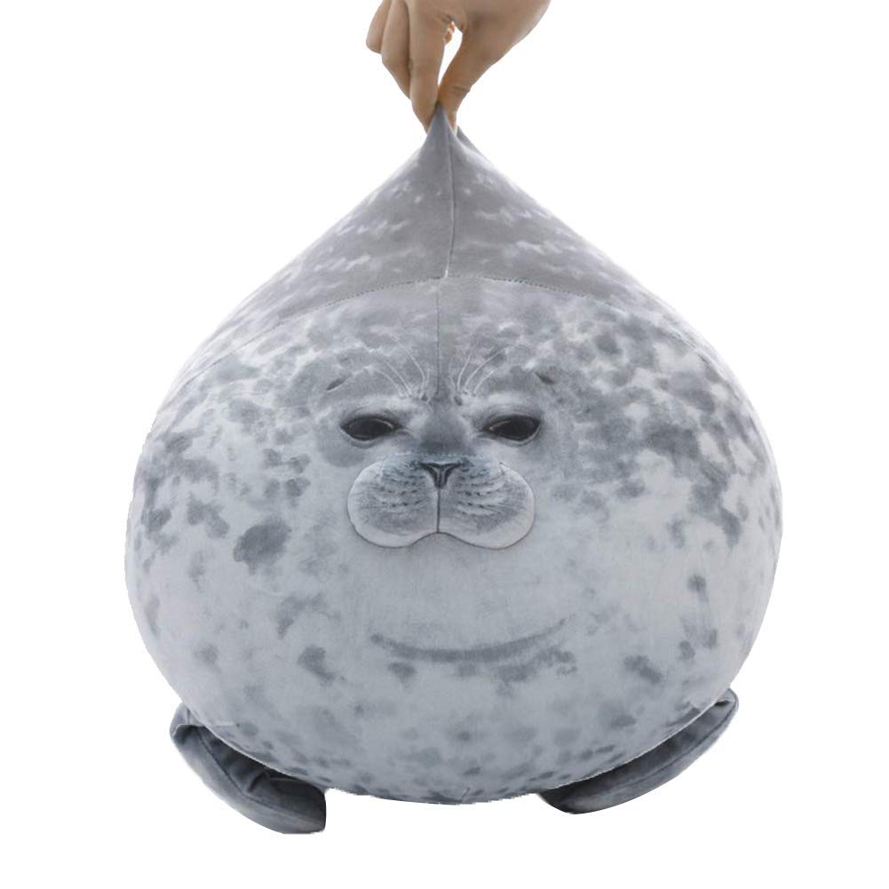 Plupiapio Seal Pillow – Chubby Seal Plush Toy, Soft Realistic Plush (Medium 17.6 in)