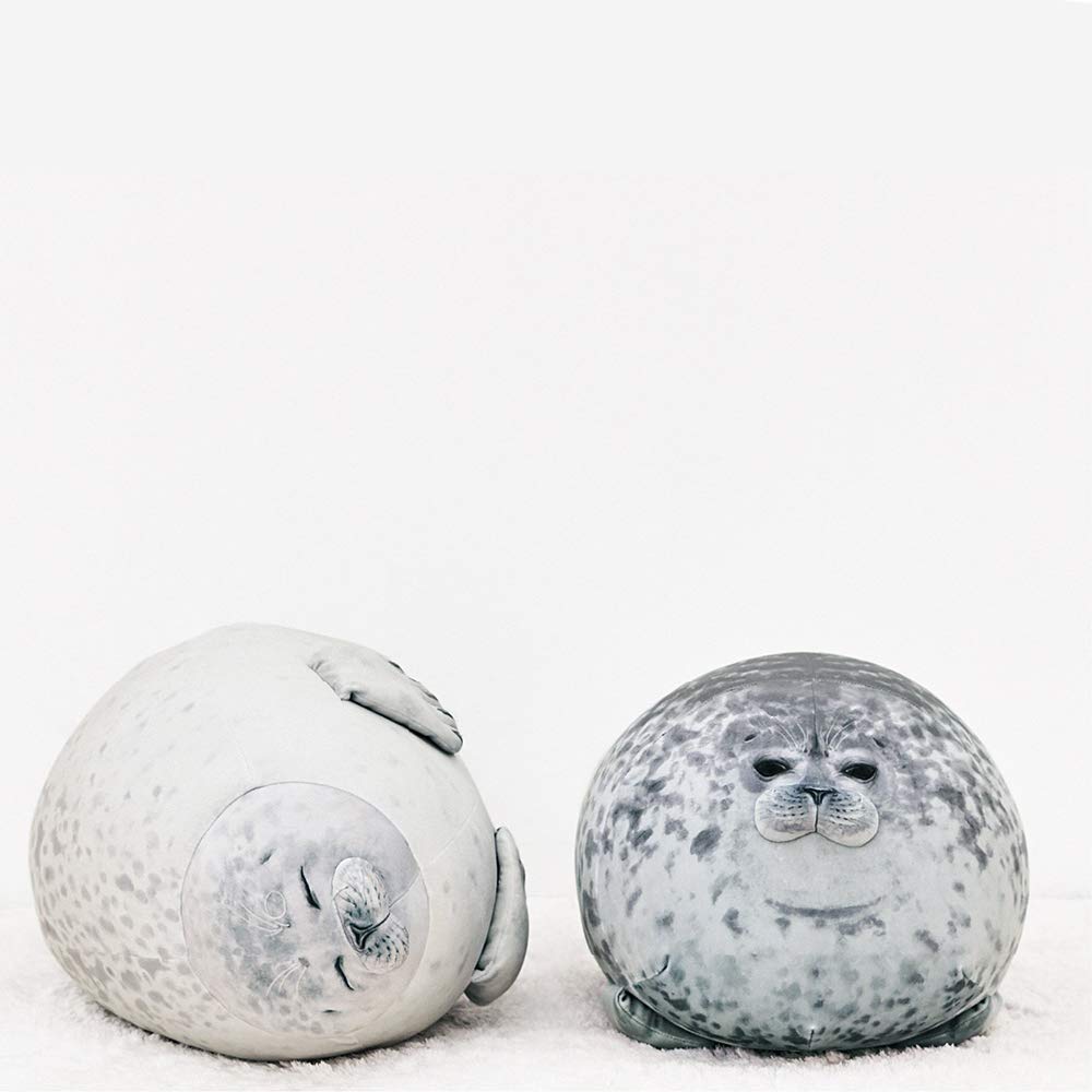 Plupiapio Seal Pillow – Chubby Seal Plush Toy, Soft Realistic Plush (Medium 17.6 in)