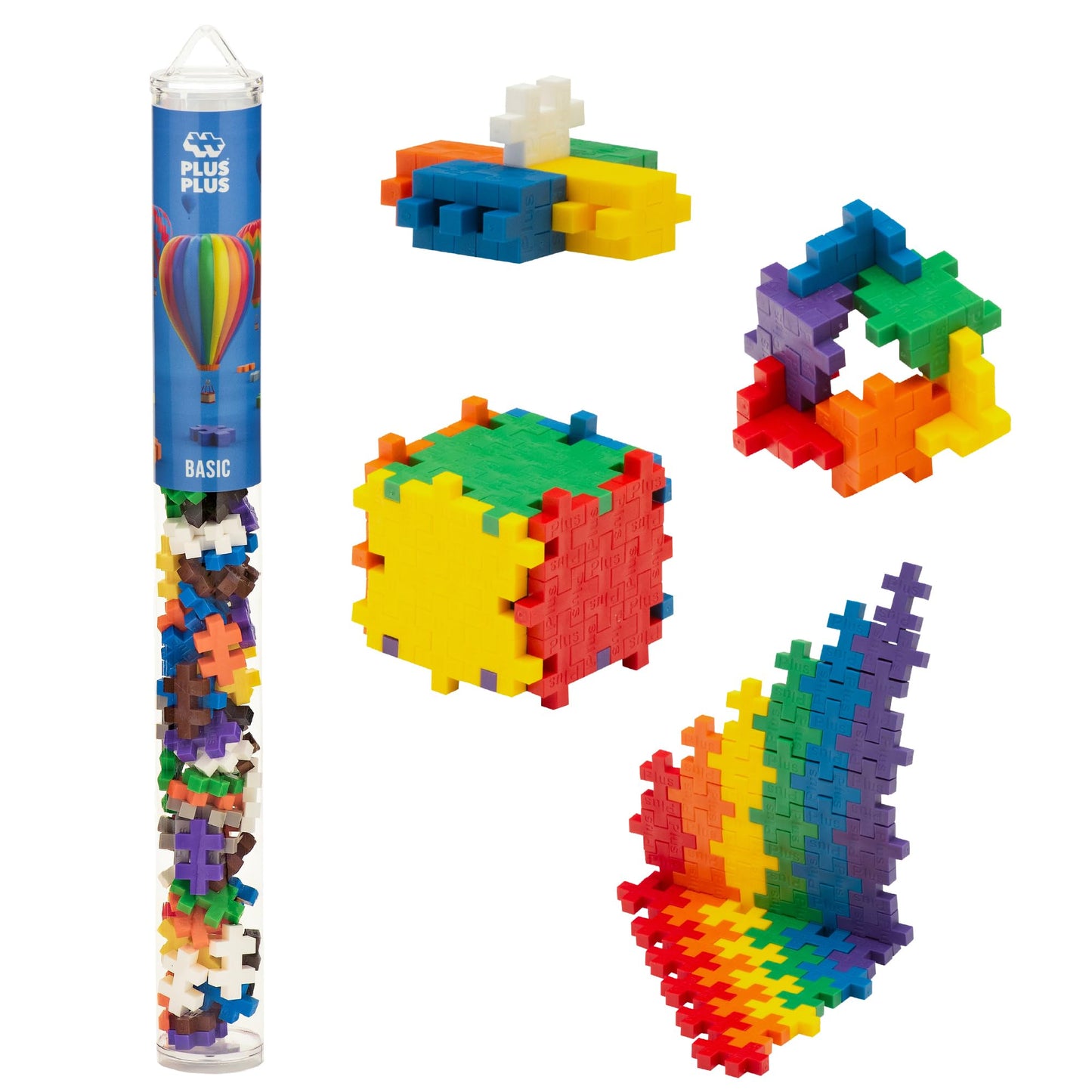 Plus Plus 70-Piece Interlocking Blocks for Kids | Open-Ended STEM Building Tub