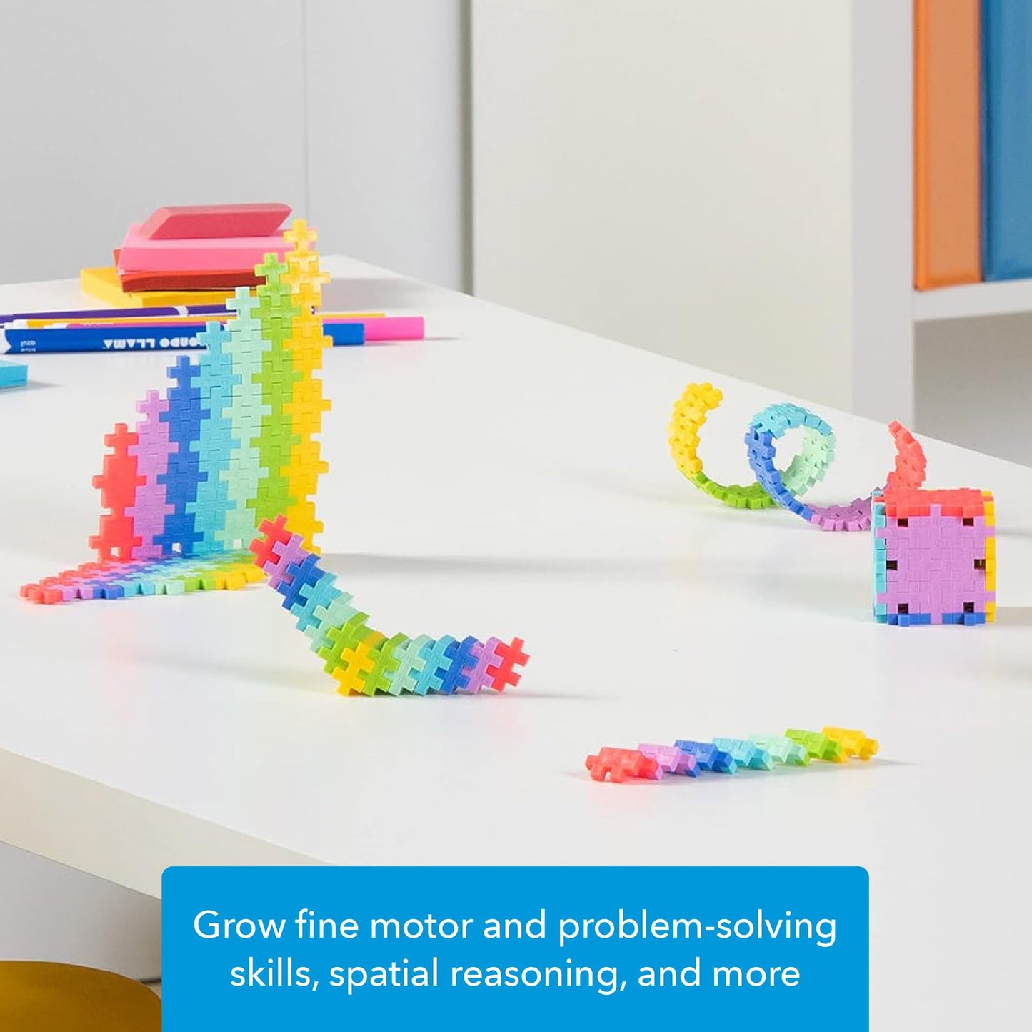 PLUS PLUS 240 Piece Interlocking Blocks – Tropical Mix Tube & Baseplate