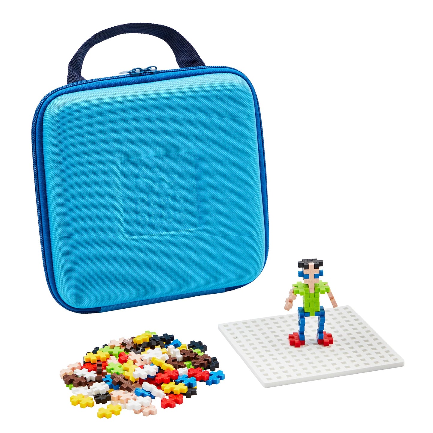 Plus Plus Building Set with Travel Case – 100 Pieces, Open-Ended STEM Toy for Kids