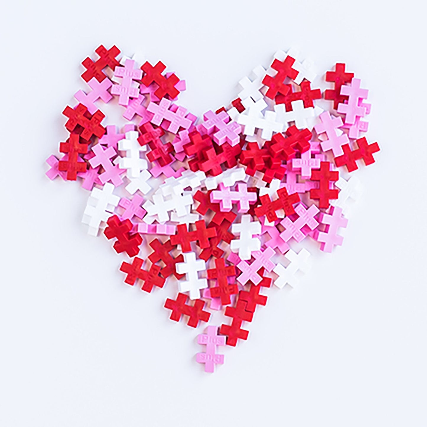PLUS PLUS 3D Puzzle Building Block Set, 70 Mini Interlocking Pieces | I Love You Hearts Mini Maker Tube