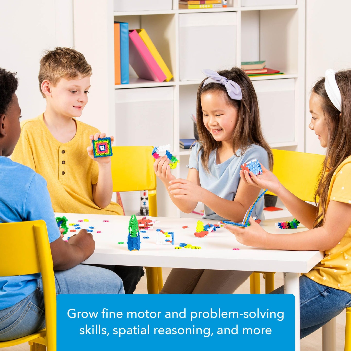 PLUS PLUS Open Play Set 600 Neon Pieces – Creative STEM Construction