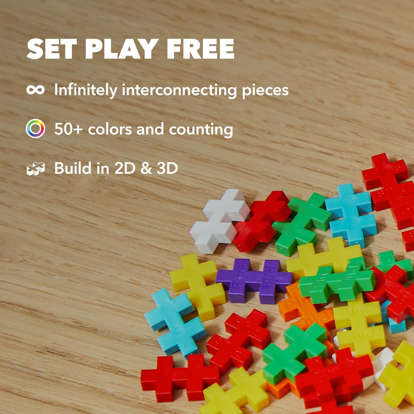 PLUS PLUS 3D Puzzle Building Block Set, 70 Mini Interlocking Pieces | I Love You Hearts Mini Maker Tube