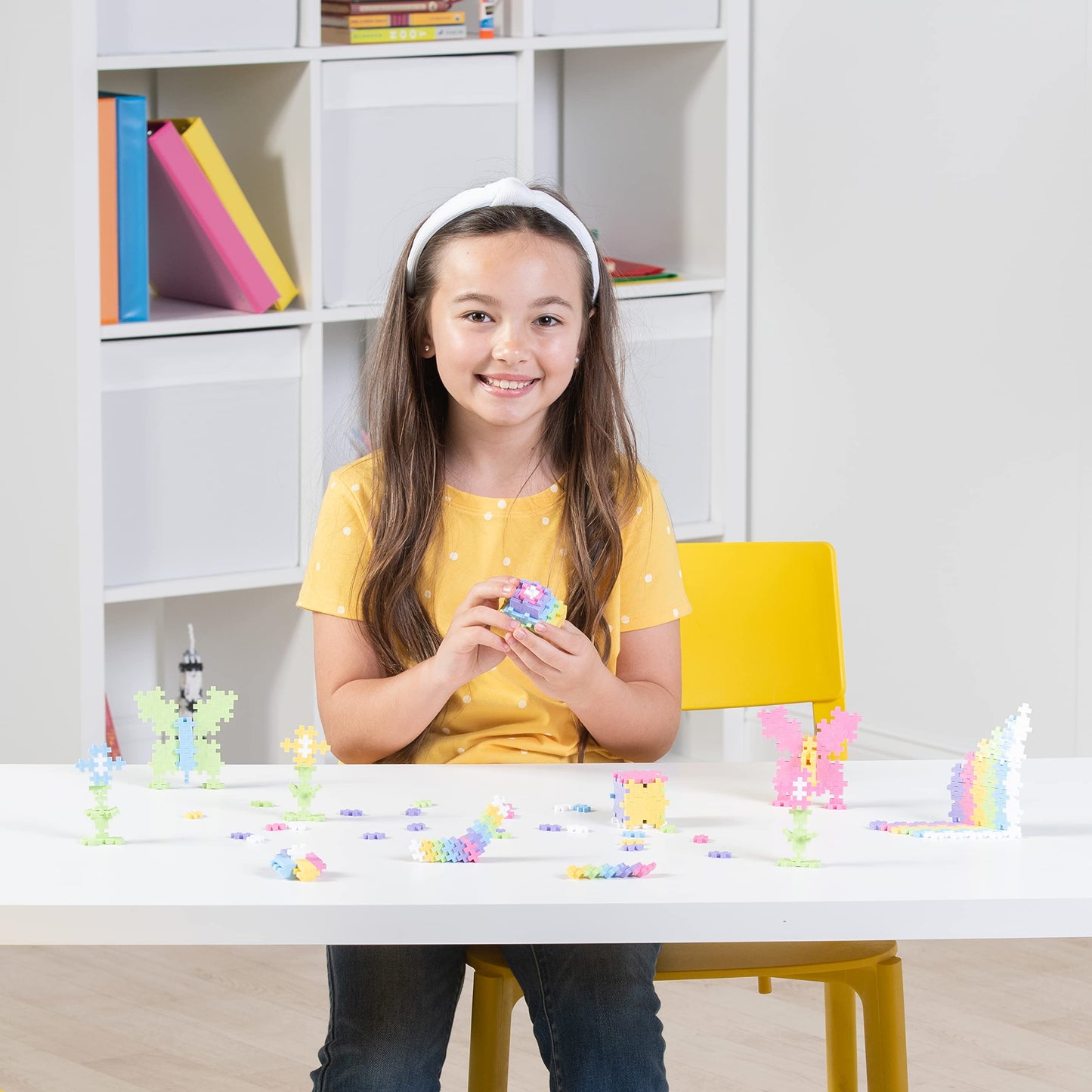PLUS PLUS 600-Piece Pastel Interlocking Building Blocks | Open-Ended STEM Toy for Kids