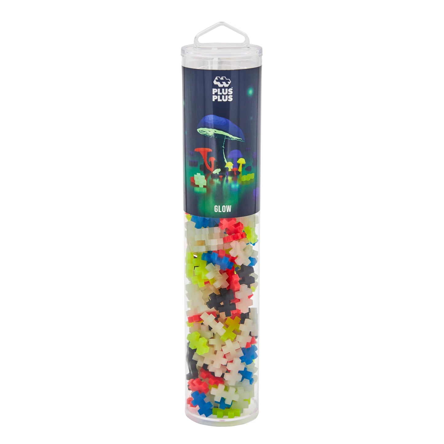 PLUS PLUS 240-Piece Glow-in-the-Dark Interlocking Blocks | Open-Ended STEM Tube