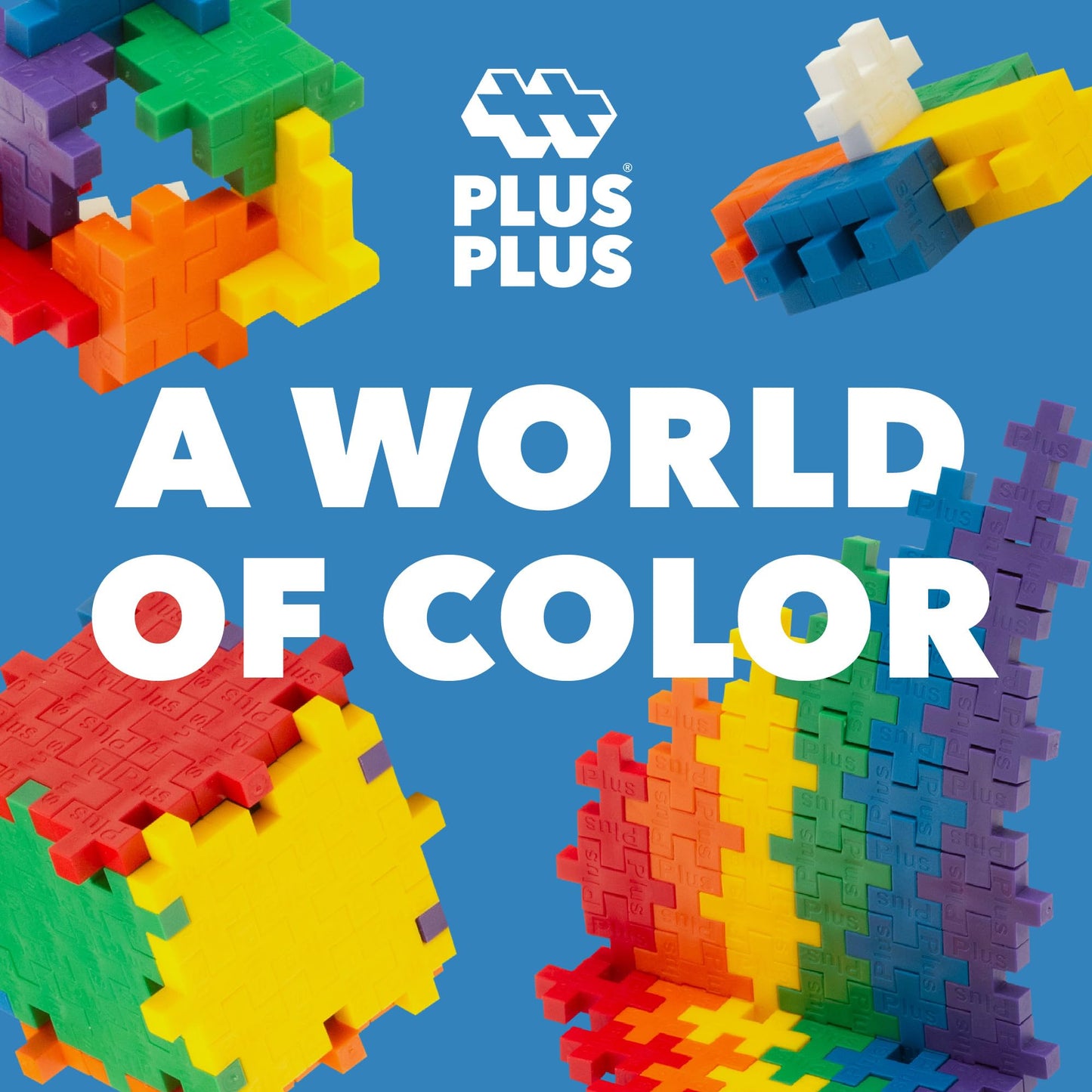 PLUS PLUS 240-Piece Interlocking Building Blocks — Open Ended STEM Toy Tube