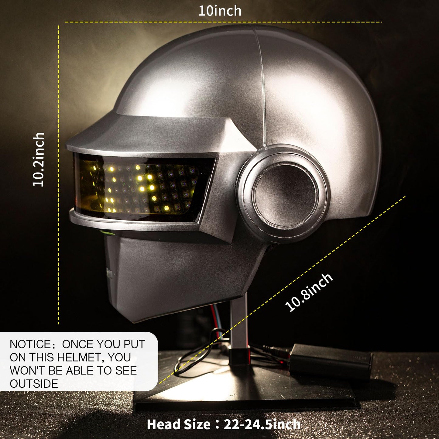 Pluscraft Deluxe Punk Helmet Cosplay Mask – LED Thomas Ver | Premium Resin & PVC Mask for Men, Halloween & Festivals