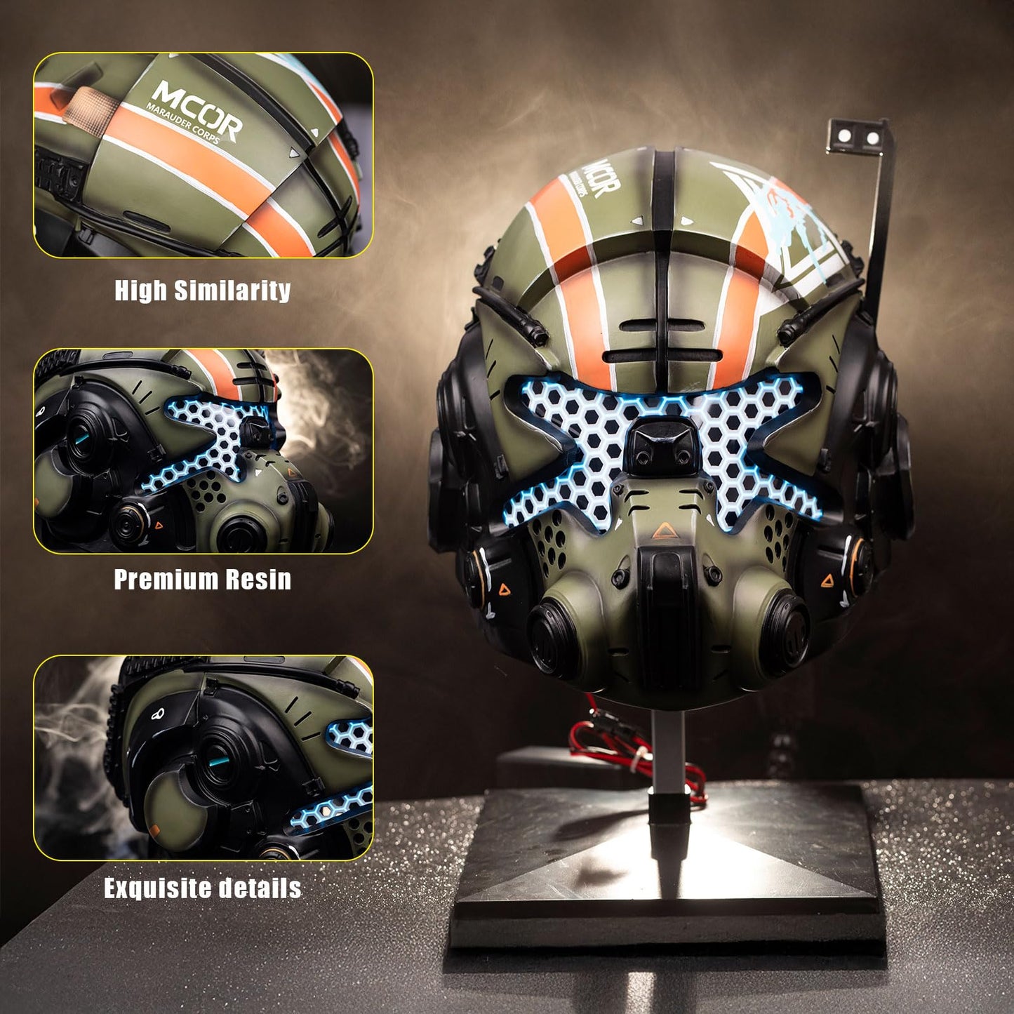 Pluscraft J Cooper Full Head Mask – Upgraded Halloween Cosplay Helmet (1:1 Scale)