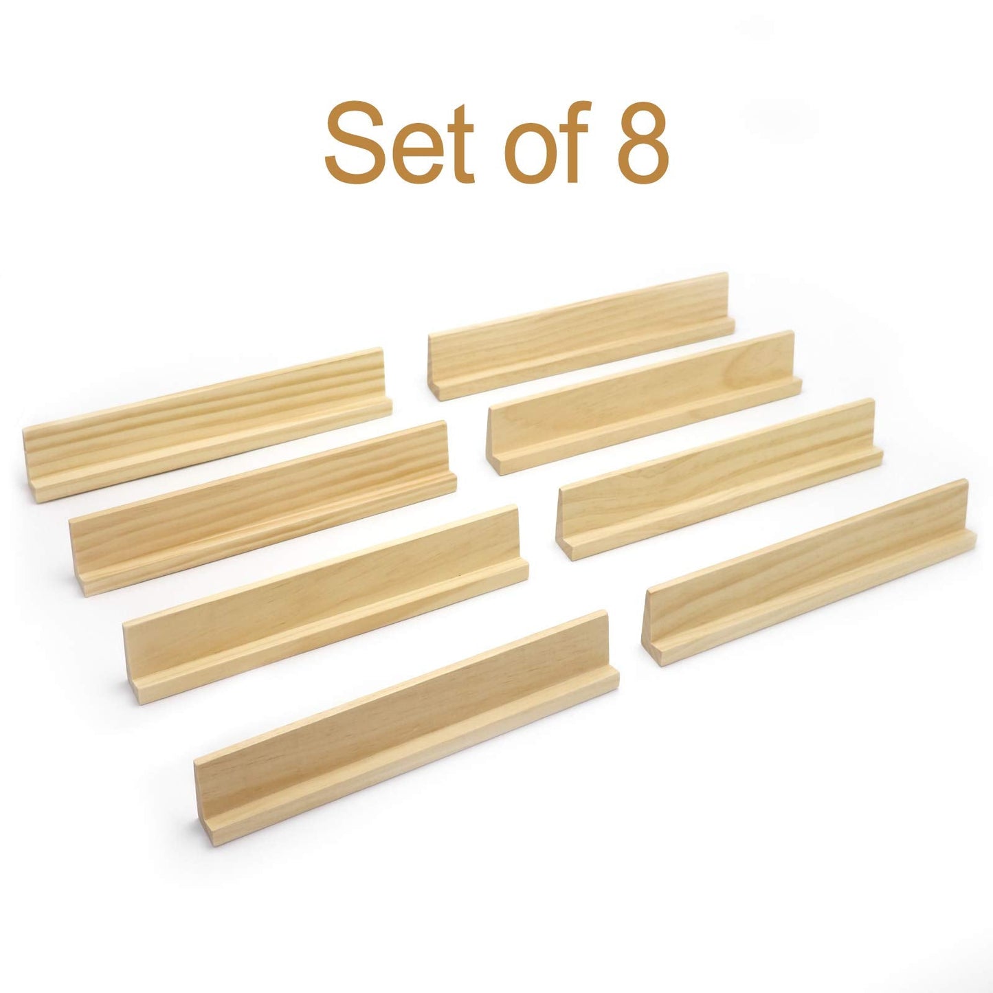 Plusvivo Domino Racks 8-Pack – Wooden Trays for Mexican Train & Chicken Foot