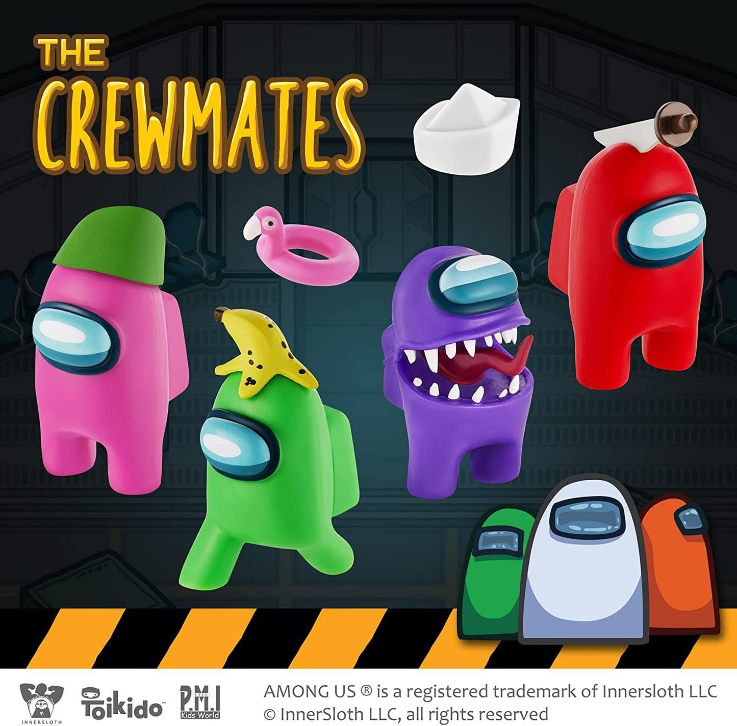 P.M.I. Among Us Crewmate Figures – Deluxe 8‑Piece Box with Hidden Impostors & Hats