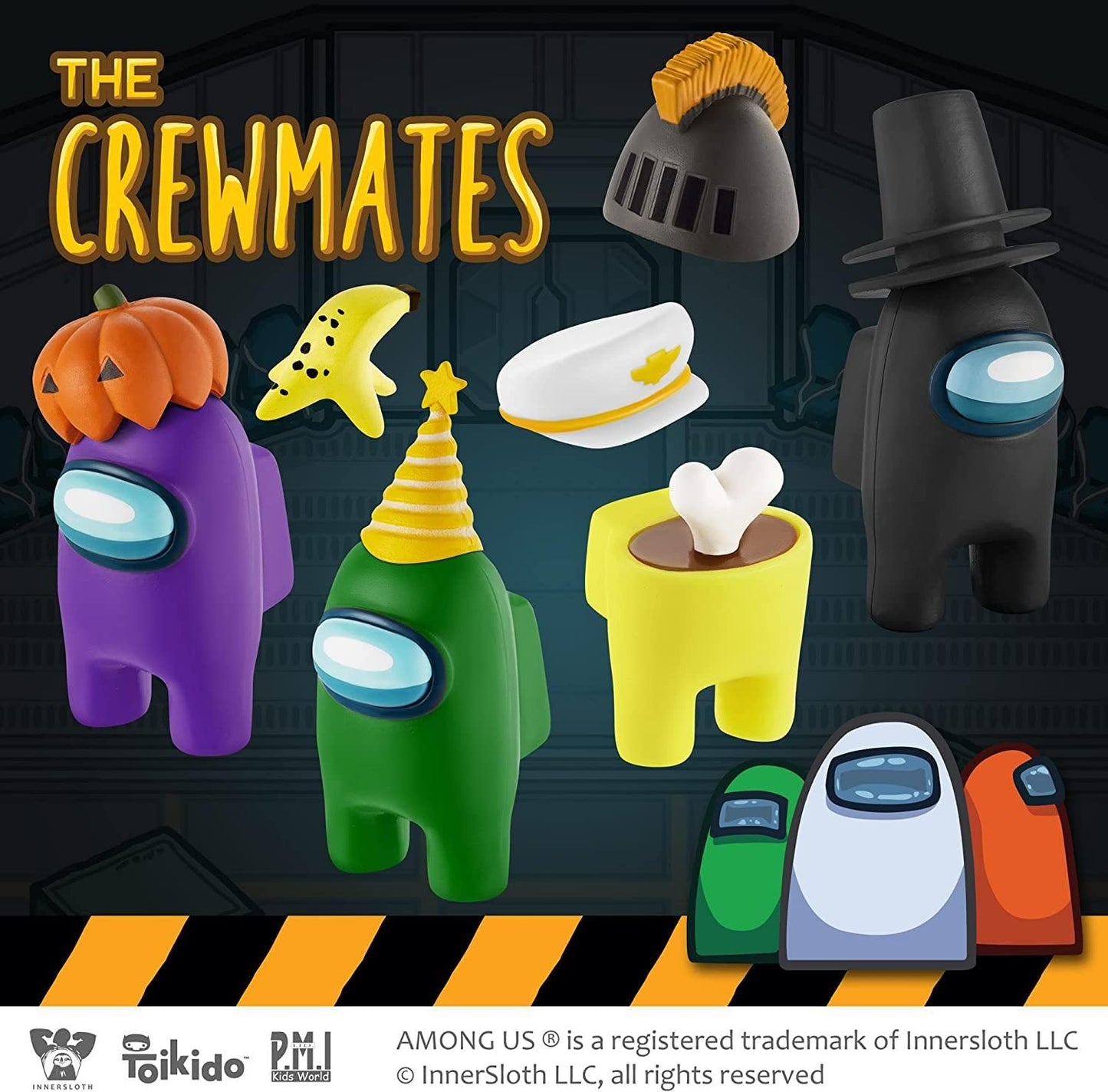 P.M.I. Among Us Crewmate Figures – Deluxe 8‑Piece Box with Hidden Impostors & Hats