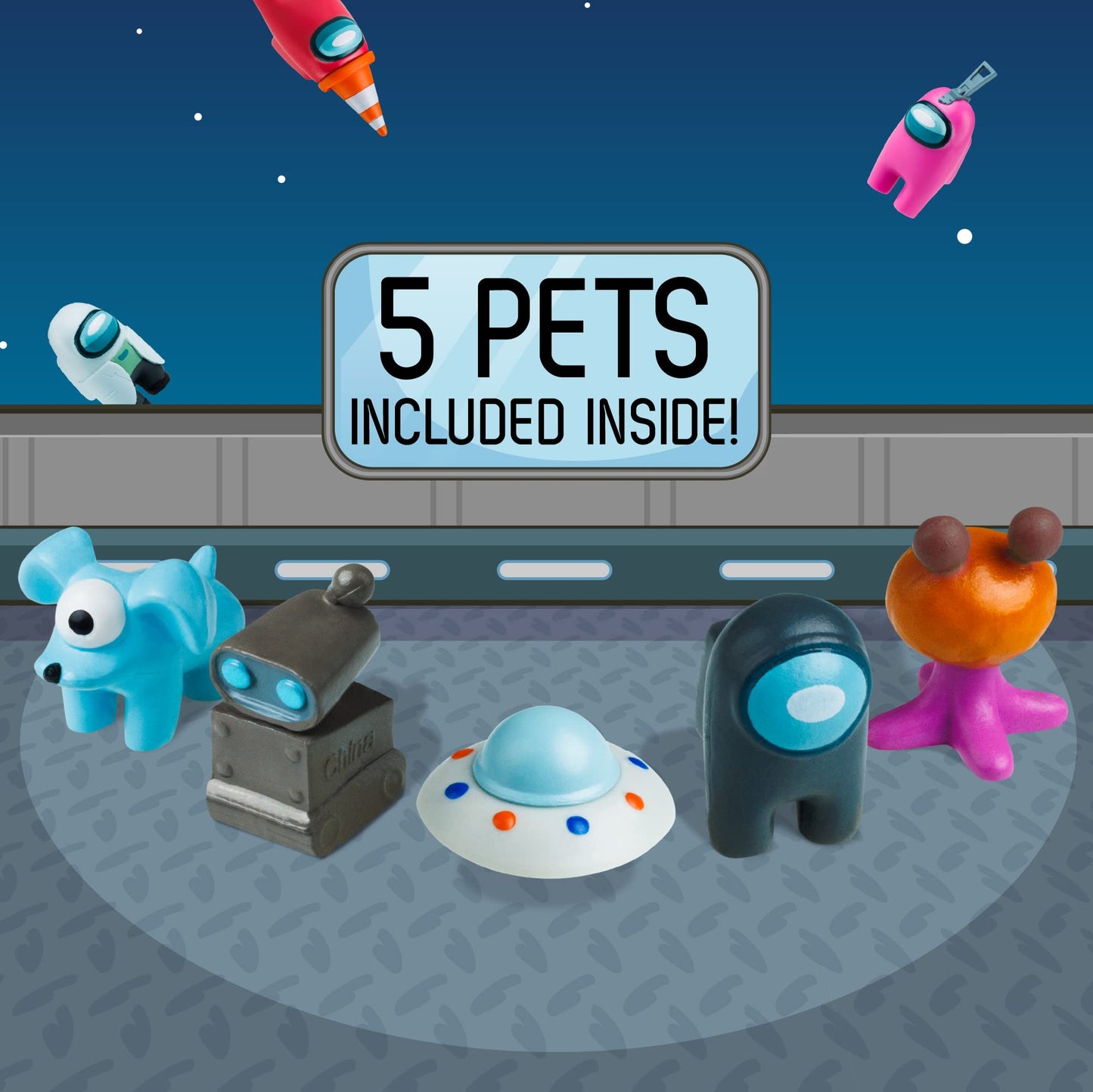 P.M.I. Among Us Series 3 - 8 Pack Collectible Figurines (Official Toys)
