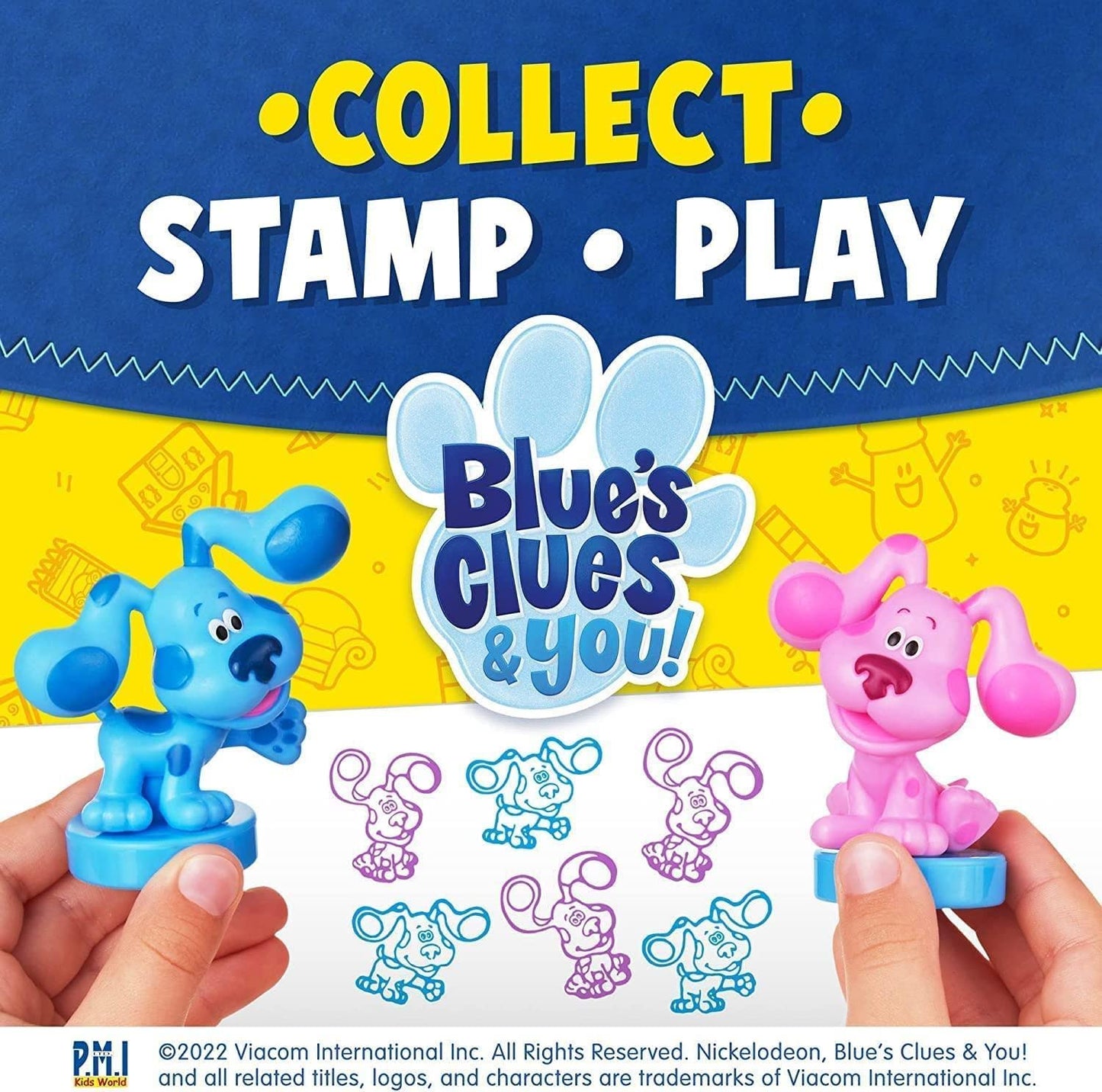 P.M.I. Blue's Clues Stamps for Kids – 5-Stamps in 1 Pack | Collect All 12 Characters
