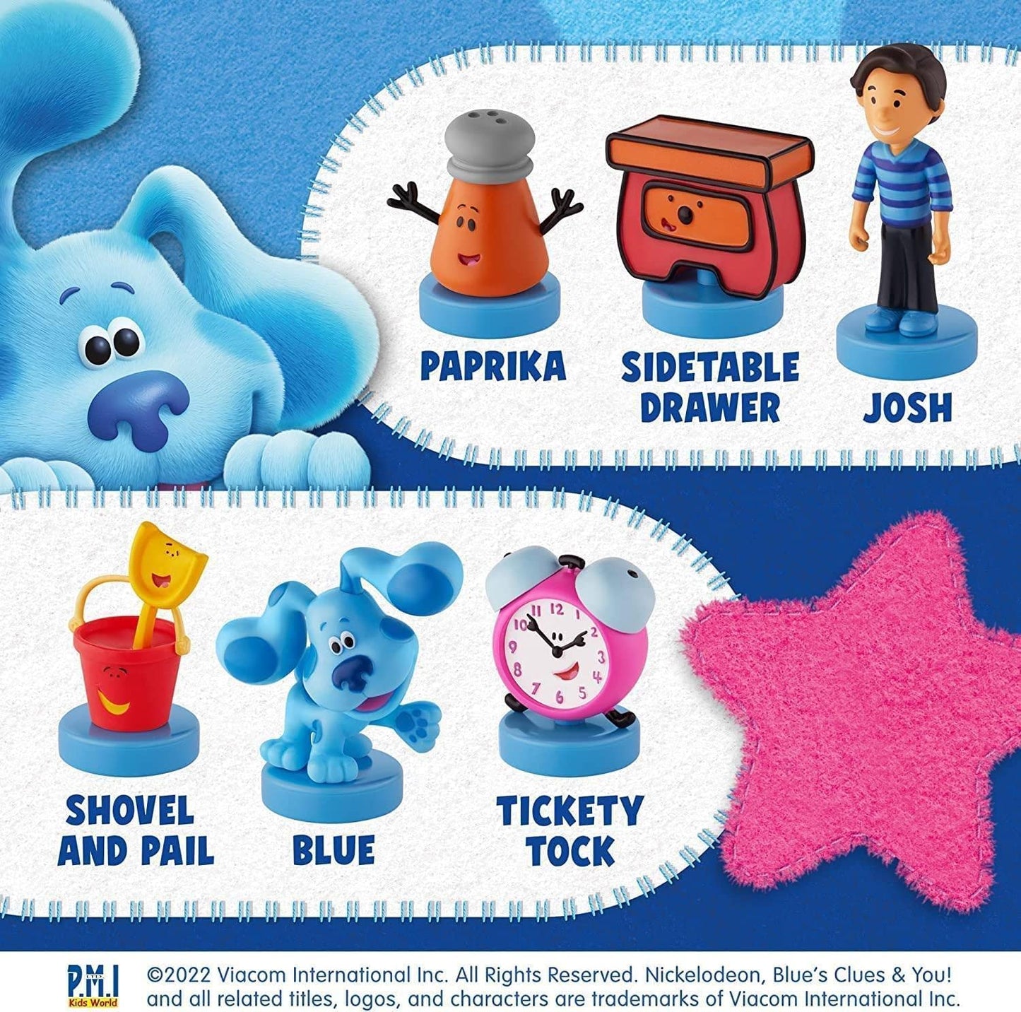P.M.I. Blue's Clues Stamps for Kids – 5-Stamps in 1 Pack | Collect All 12 Characters