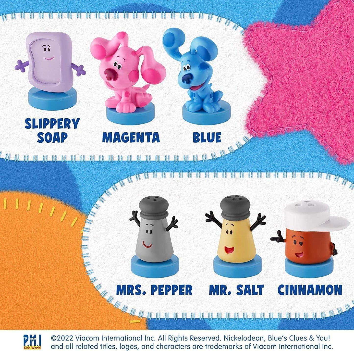 P.M.I. Blue's Clues Stamps for Kids – 5-Stamps in 1 Pack | Collect All 12 Characters