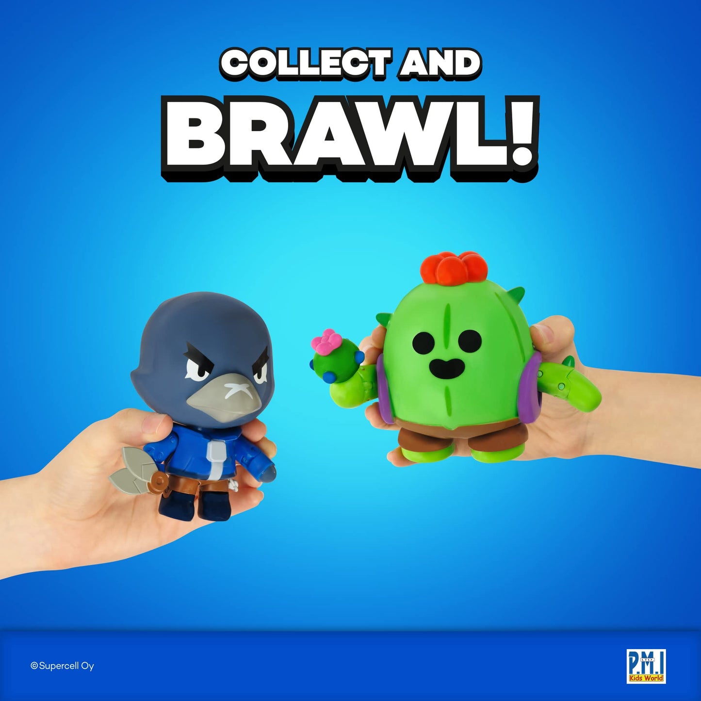 P.M.I. Brawl Stars Action Figures – Spike, Crow, Colt, Leon, Mortis | 4.5-Inch Collectibles
