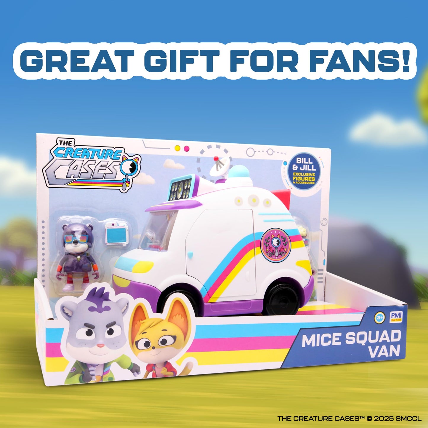 P.M.I. The Creature Cases Mice Squad Van – Secret Agent Vehicle with Rolling Wheels | PMI Toys