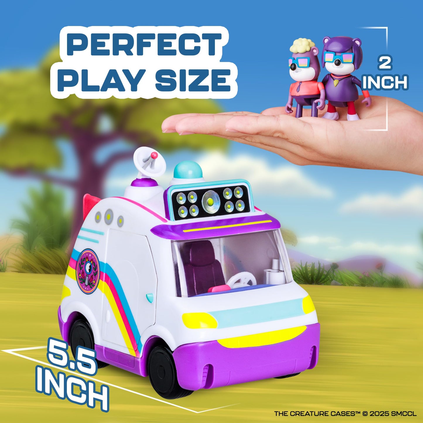 P.M.I. The Creature Cases Mice Squad Van – Secret Agent Vehicle with Rolling Wheels | PMI Toys