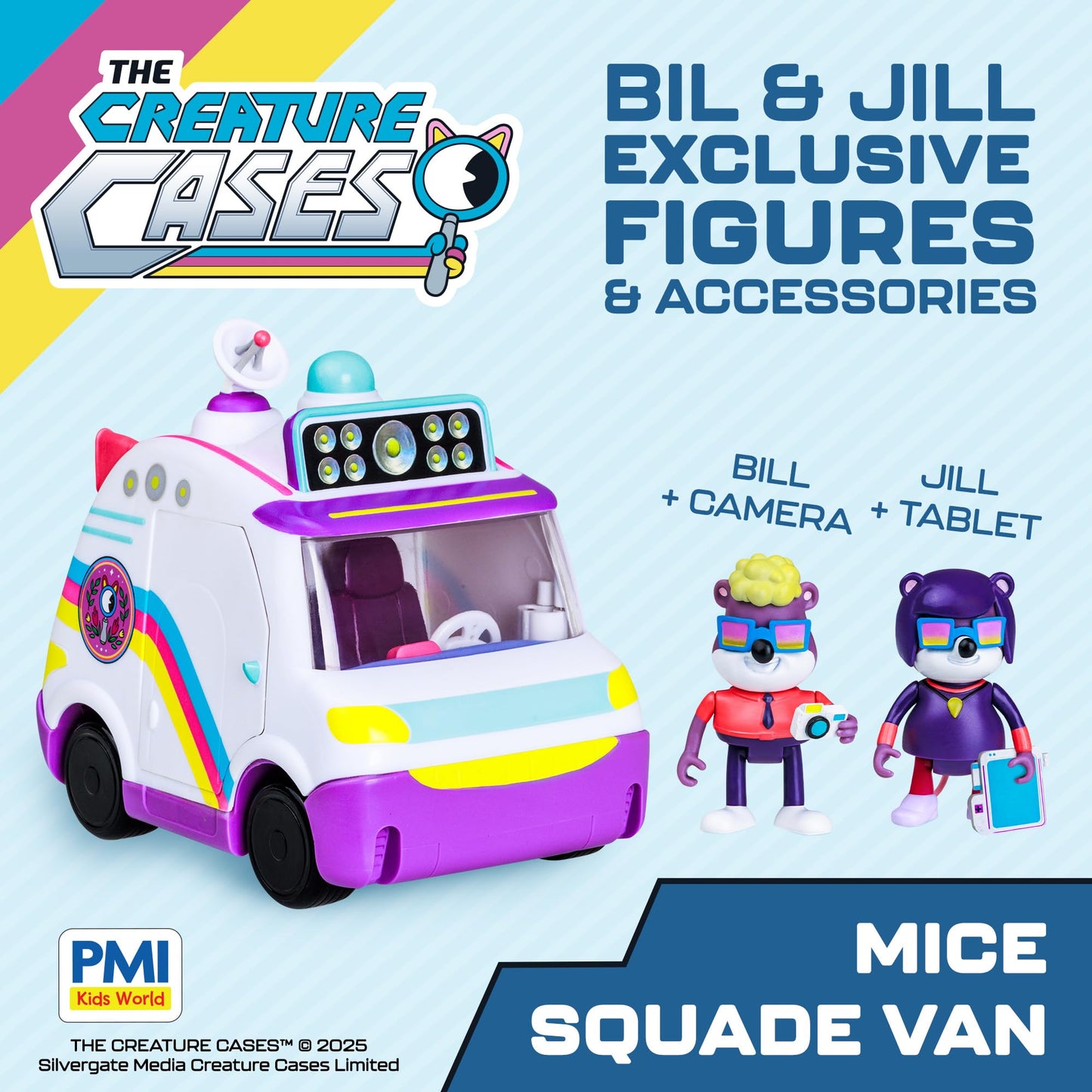 P.M.I. The Creature Cases Mice Squad Van – Secret Agent Vehicle with Rolling Wheels | PMI Toys
