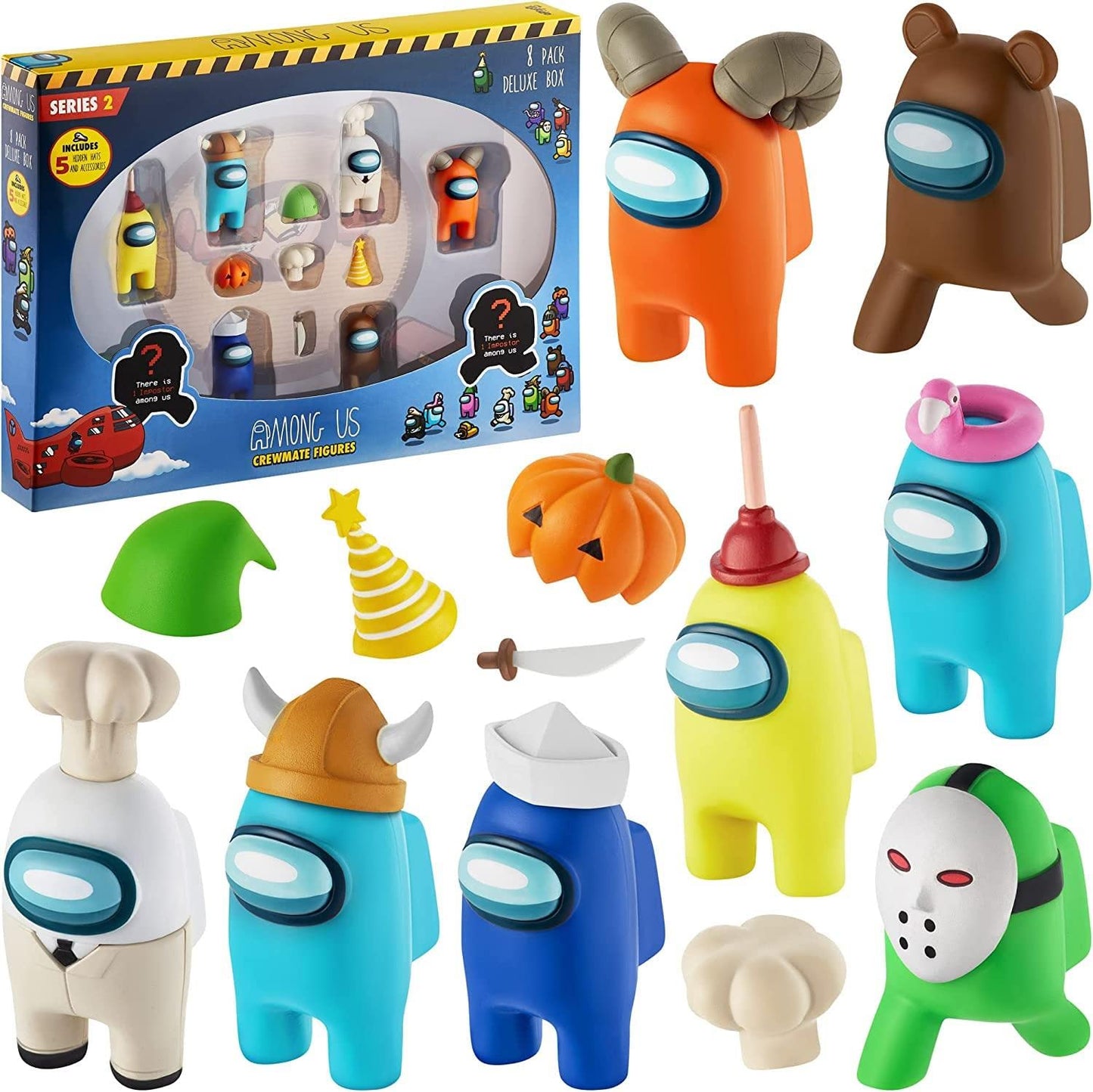 PMI Crewmate Figures – 8 In-Box Collectibles, Hidden Impostors & Hats