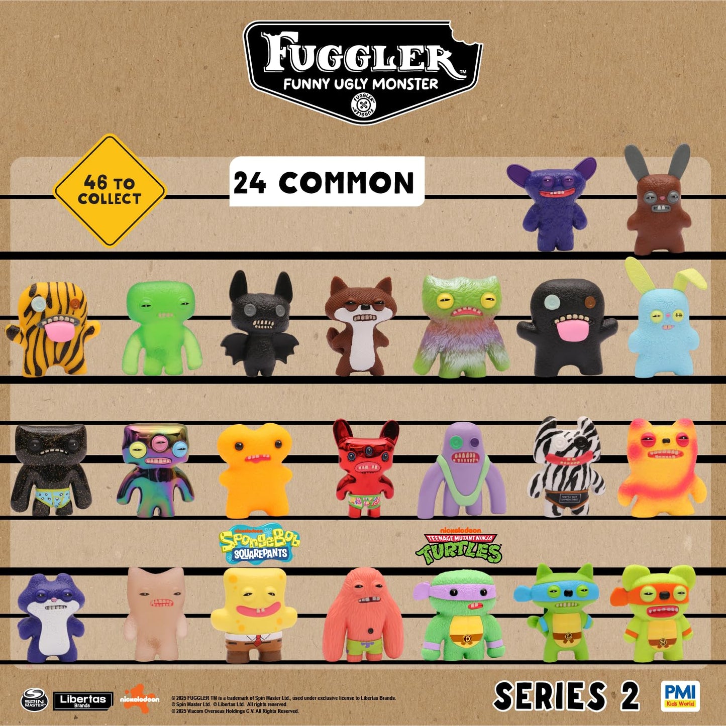 Fuggler Series 2 12-Pack Window Box – Mystery Figures with 2 Hidden Surprises | PMI Collectibles