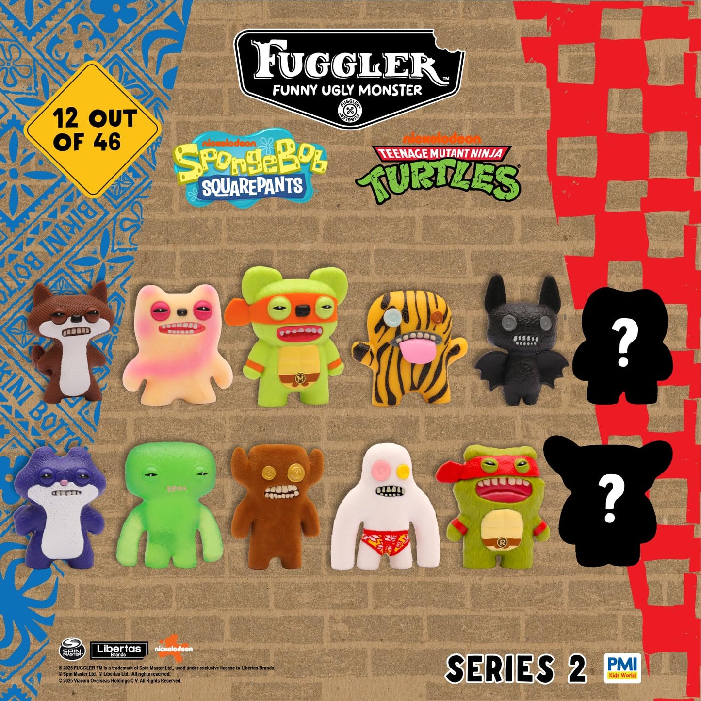 Fuggler Series 2 12-Pack Window Box – Mystery Figures with 2 Hidden Surprises | PMI Collectibles