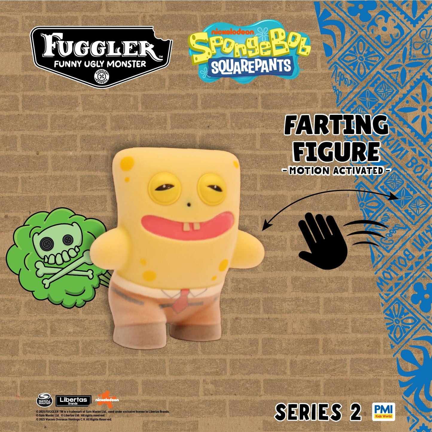 Fuggler Series 2 Farting Figures – Sensor-Activated Noisy Collectibles (SpongeBob) | P.M.I.