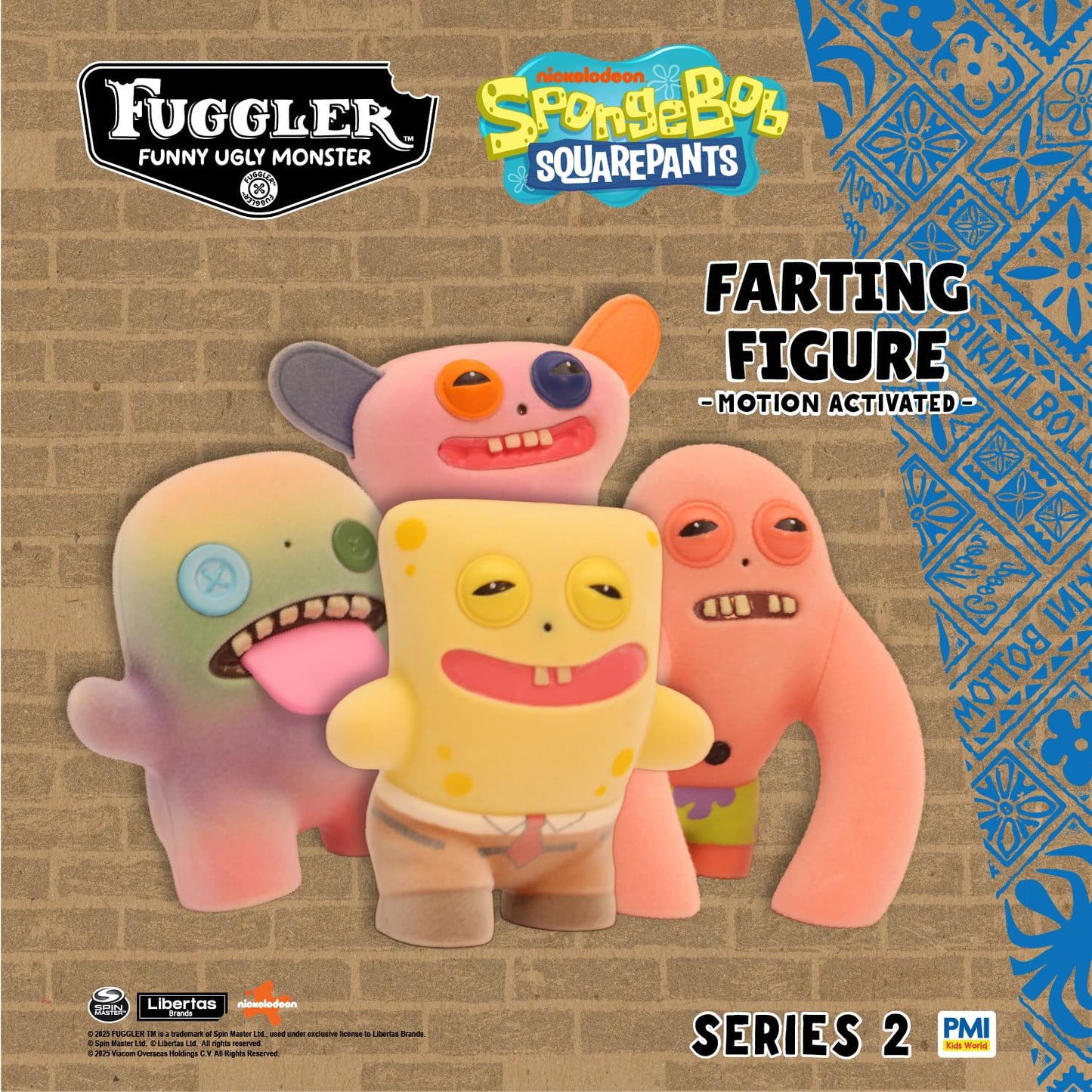 Fuggler Series 2 Farting Figures – Sensor-Activated Noisy Collectibles (SpongeBob) | P.M.I.