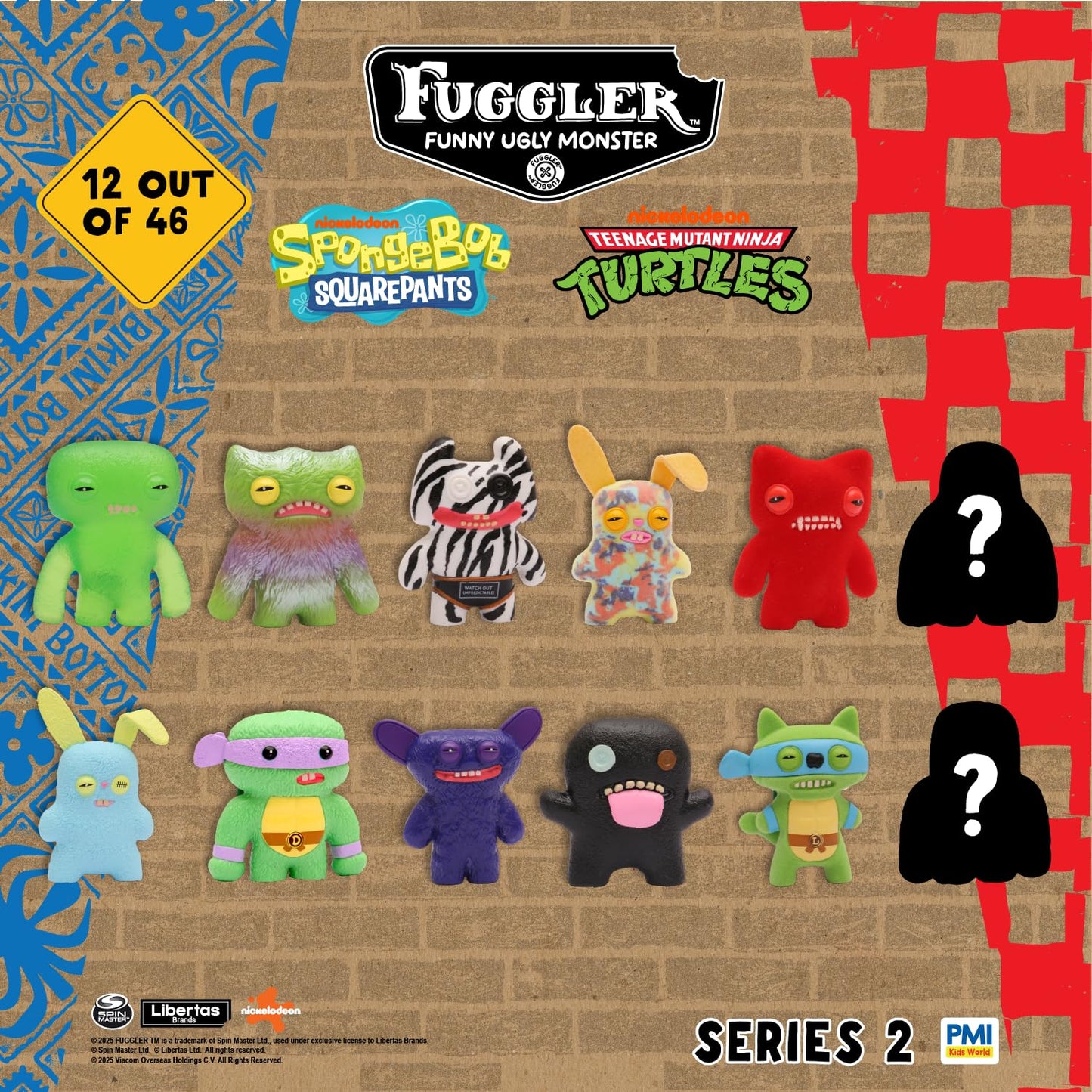P.M.I. Fuggler Series 2 12-Pack Window Box – Collectible Mystery Figures Set