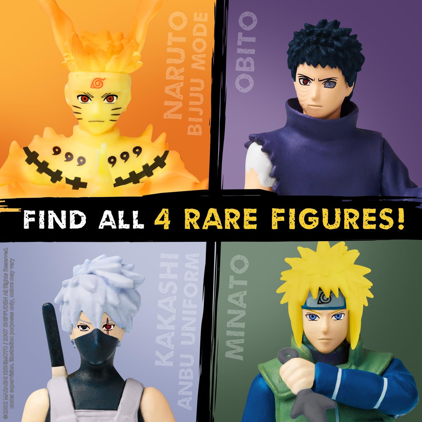 P.M.I. Naruto Shippuden 6 Pack Deluxe Collectible Figures – Team 7, Akatsuki & Legendary Shinobi (Assortment B)