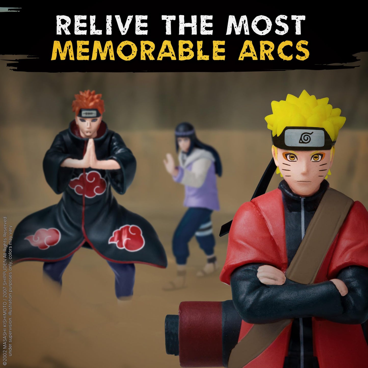 P.M.I. Naruto Shippuden 6 Pack Deluxe Collectible Figures – Team 7, Akatsuki & Legendary Shinobi (Assortment B)