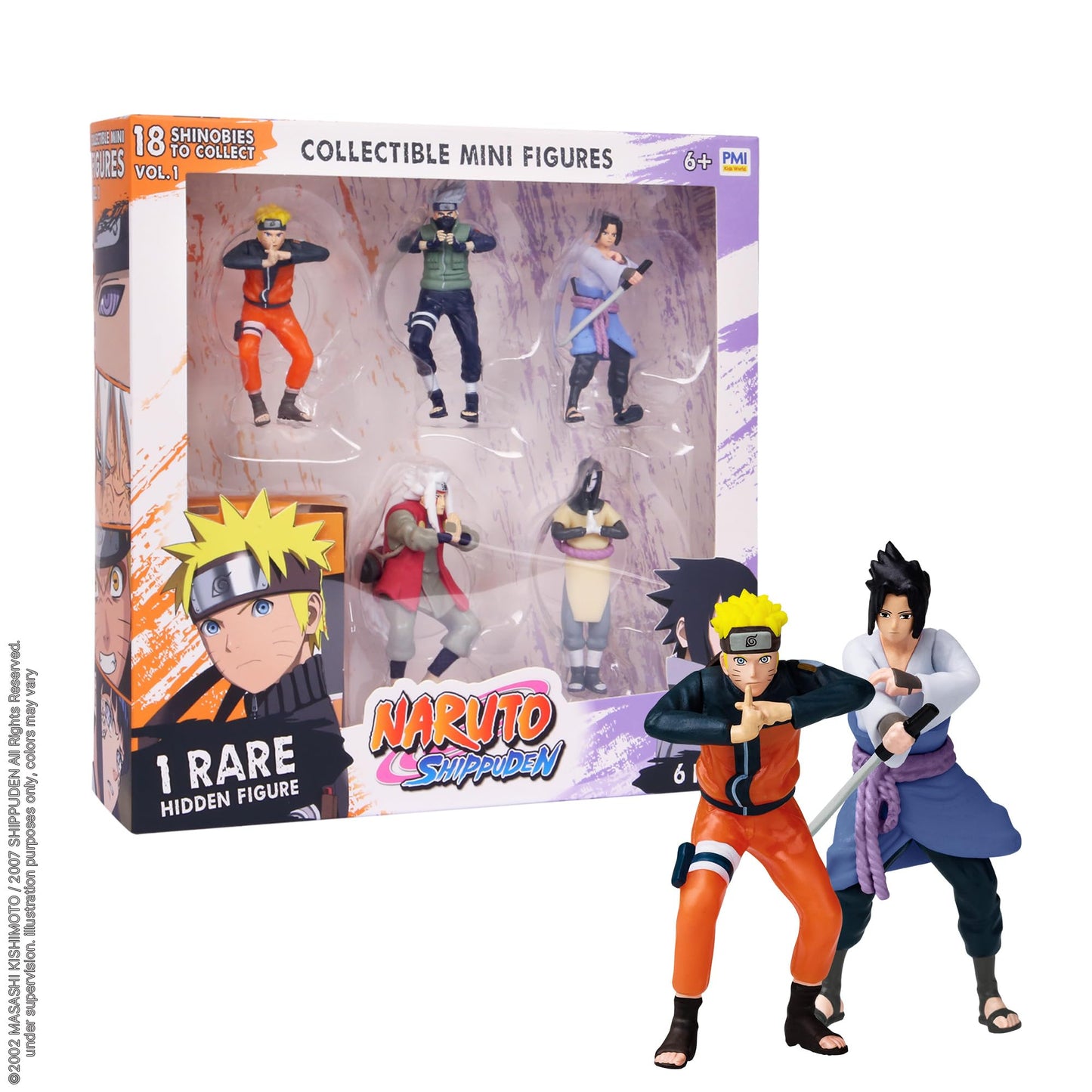 P.M.I. Naruto Shippuden 6 Pack Deluxe Collectible Figures – Team 7, Akatsuki & Legendary Shinobi (Assortment B)