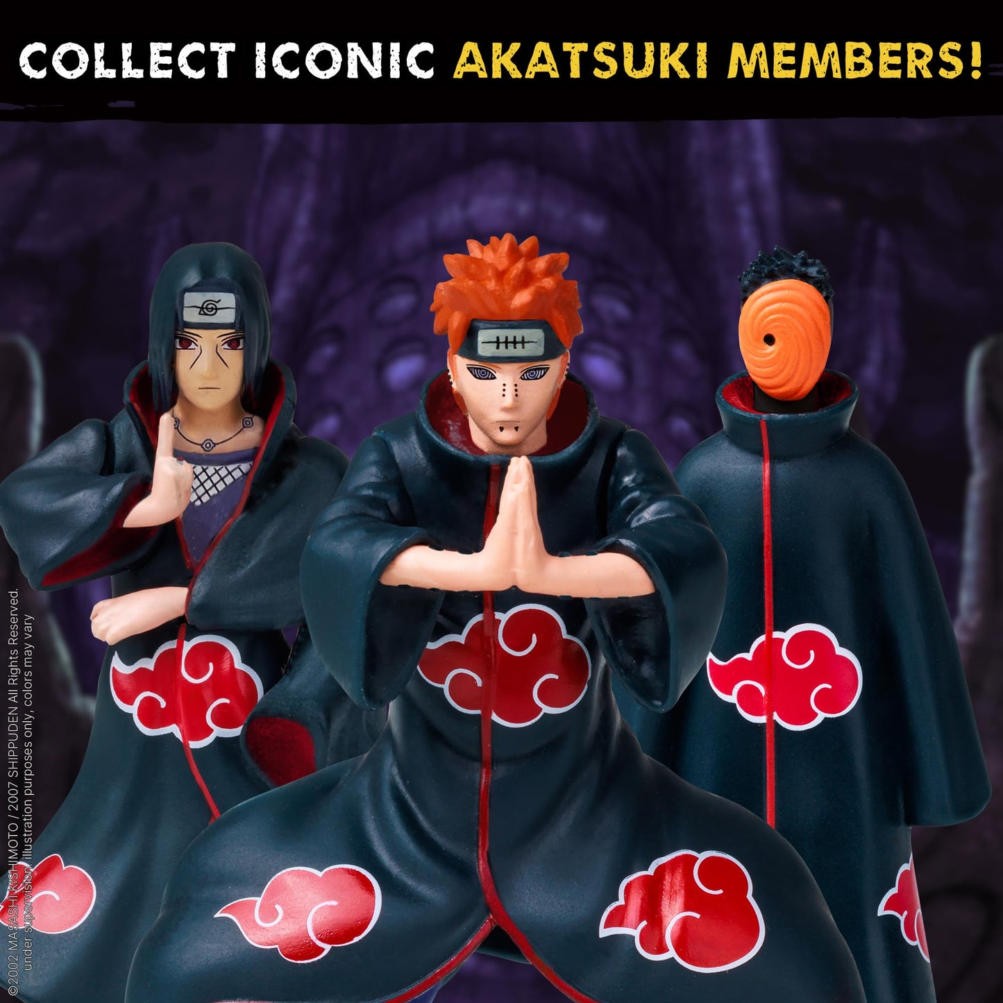 P.M.I. Naruto Shippuden 6 Pack Deluxe Collectible Figures – Team 7, Akatsuki & Legendary Shinobi (Assortment B)