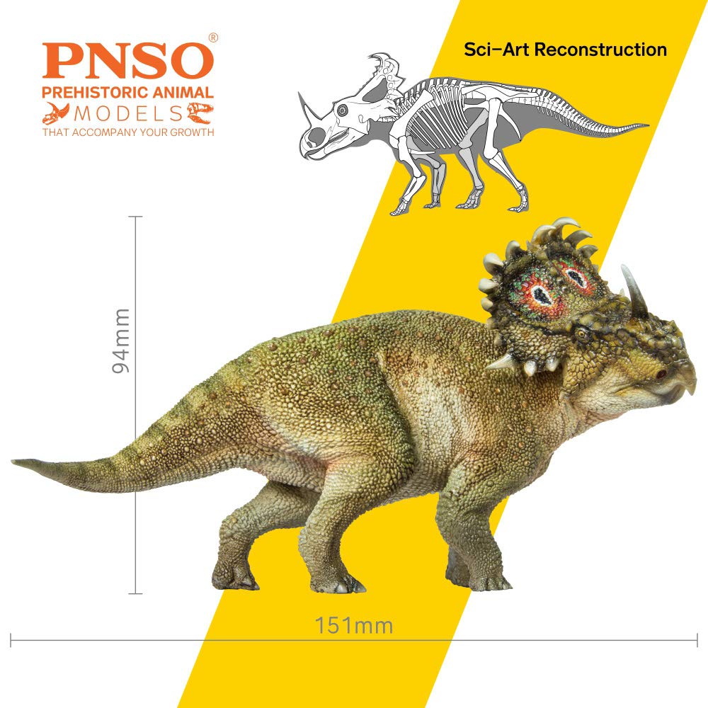PNSO 40 A-Qi Sinoceratops — Realistic Prehistoric Dinosaur Model for Education