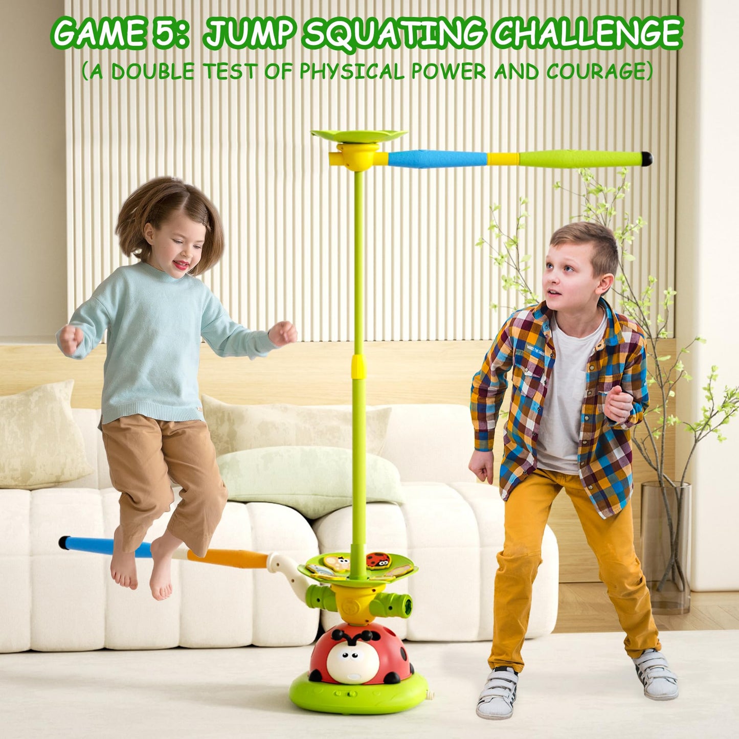 Pobaiyi 5 in 1 Musical Jump Toys – 5-in-1 Kid Activity Set for Indoor & Outdoor Play (Ages 4–13)