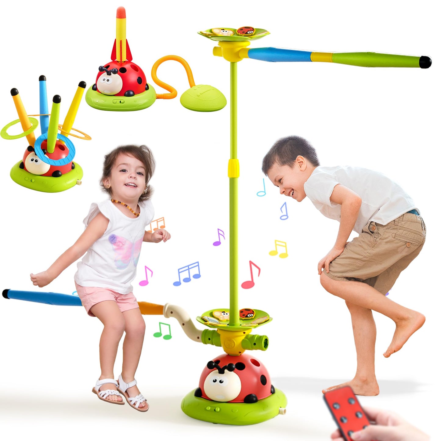 Pobaiyi 5 in 1 Musical Jump Toys – 5-in-1 Kid Activity Set for Indoor & Outdoor Play (Ages 4–13)
