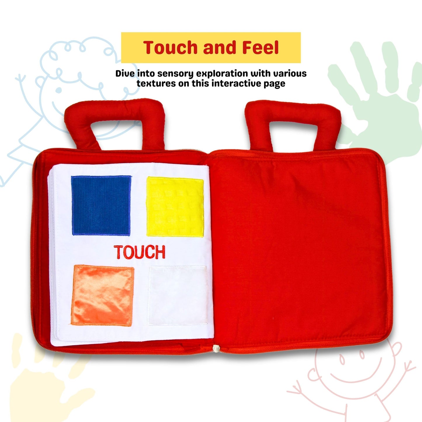 My Quiet Book by Pockets of Learning – Montessori Busy Book for Toddlers | Soft Fabric Travel Activity Toy
