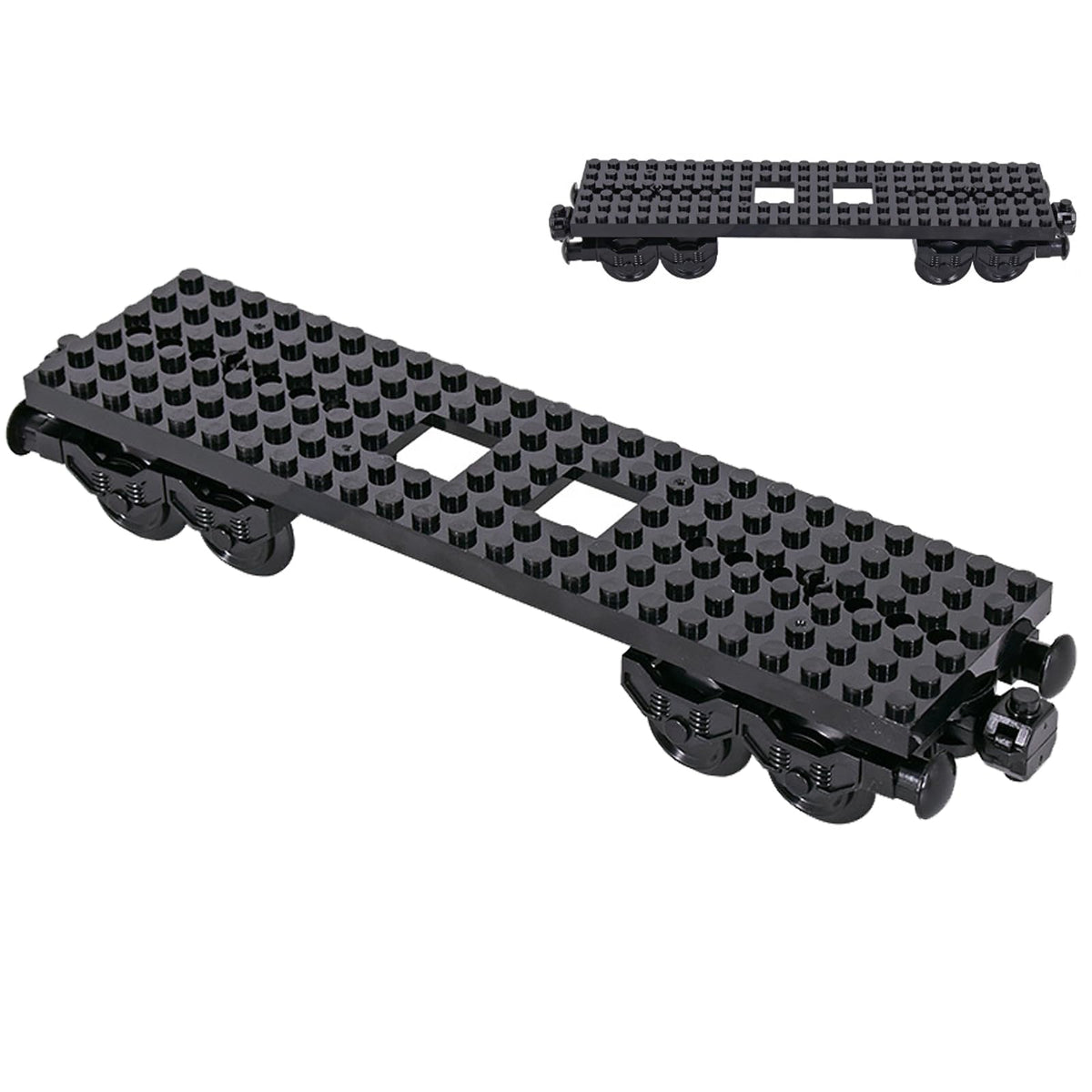 Podafu 6-in-1 City Freight Train Base | Modular Train Car Building Set for Teens & Adults | Lego 630 Compatible